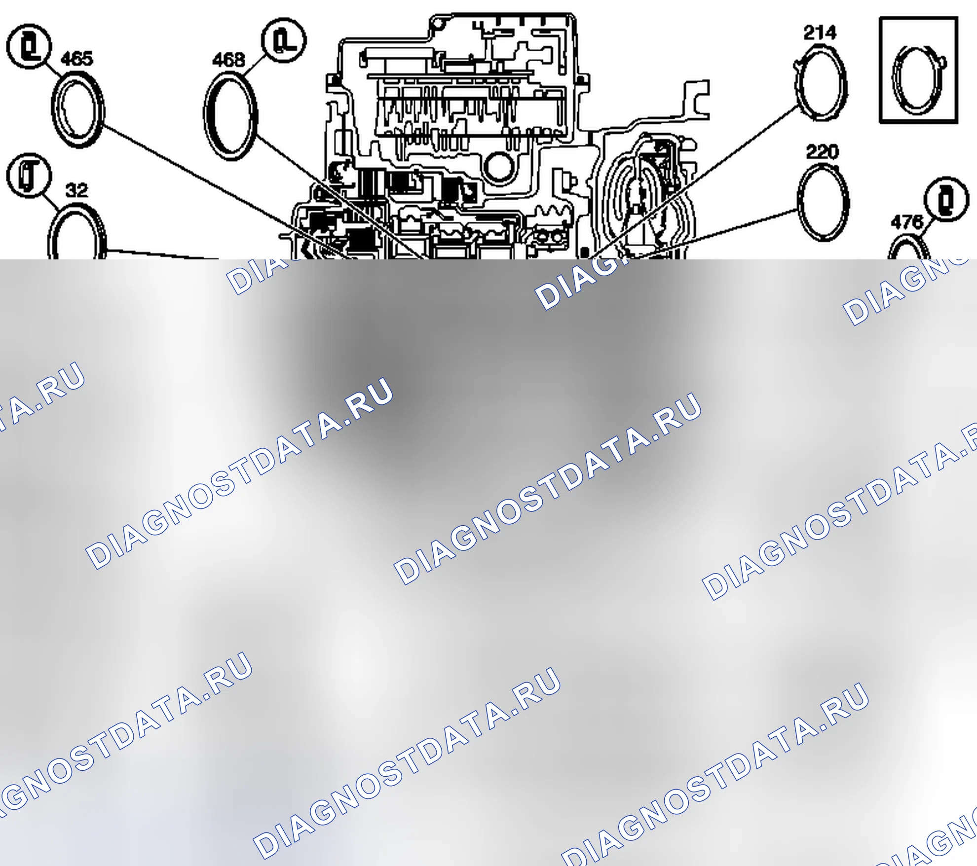 Рис. 347: Расположение втулок, подшипников и шайб. Kia Rio III рестайлинг