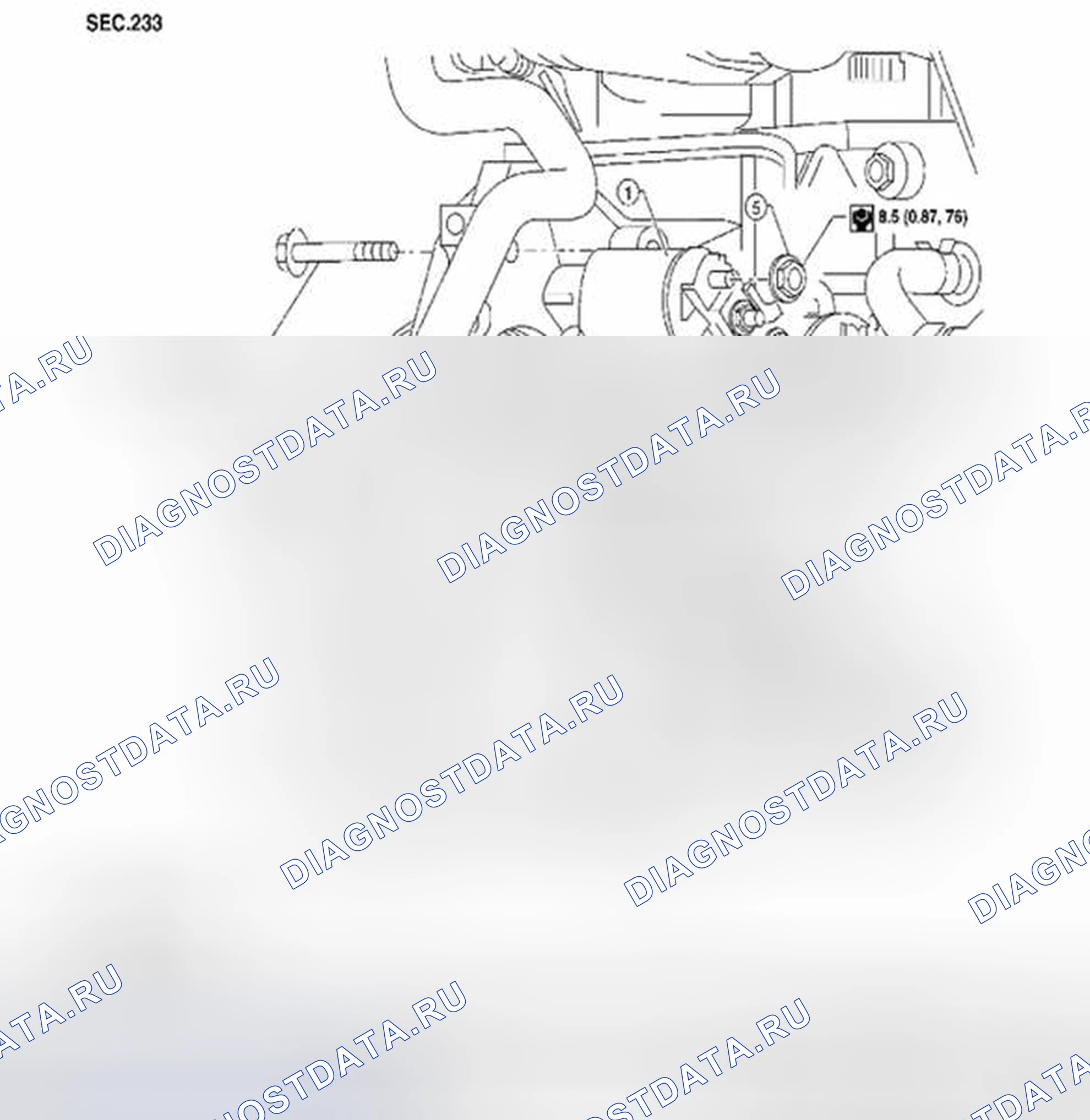Рис. 13: Стартерный двигатель: демонтаж и монтаж (QR25DE). Suzuki Equator I
