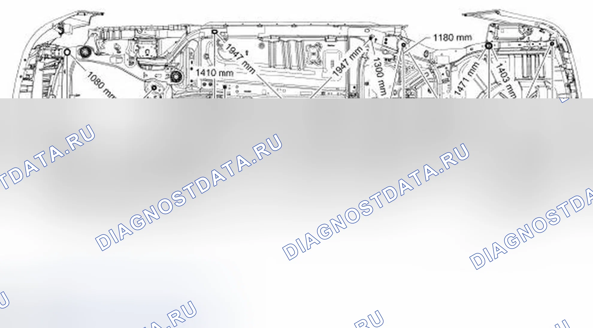 Рис. 30: Размеры нижней части тела. Ford Taurus VI
