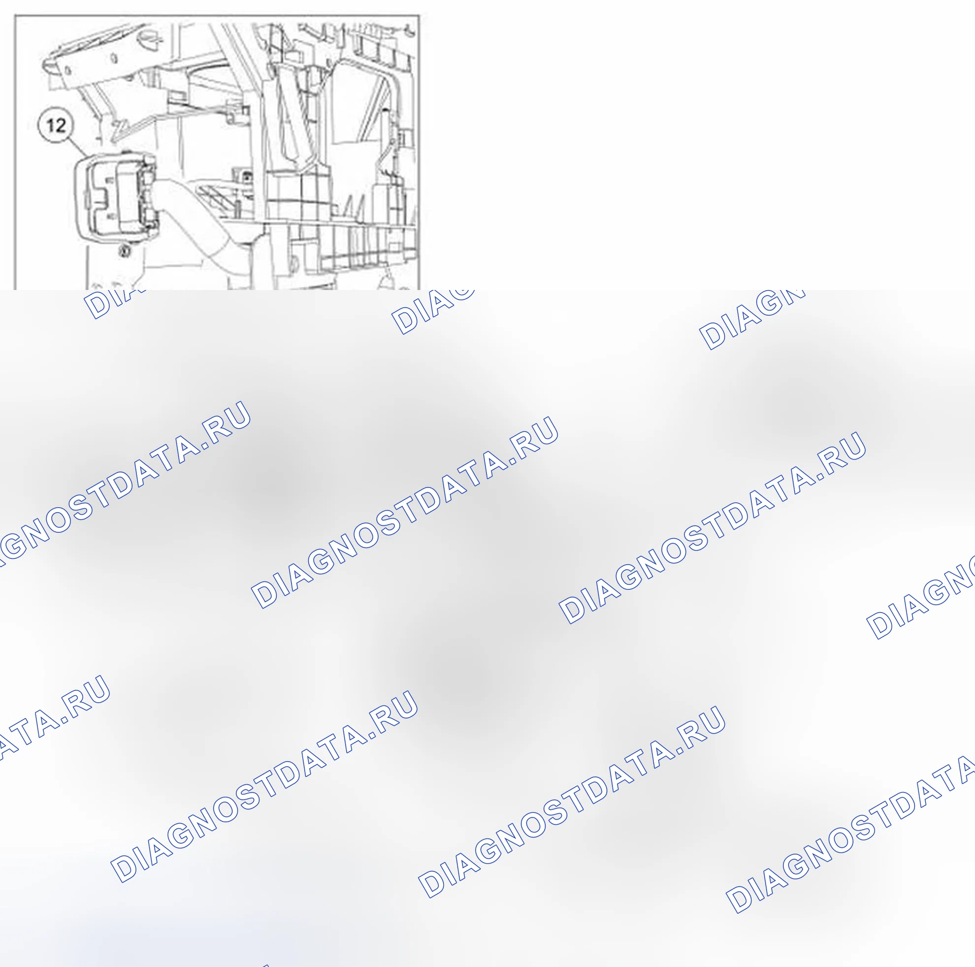 Рис. 60: Консоль - передняя, напольная. Ford Flex I