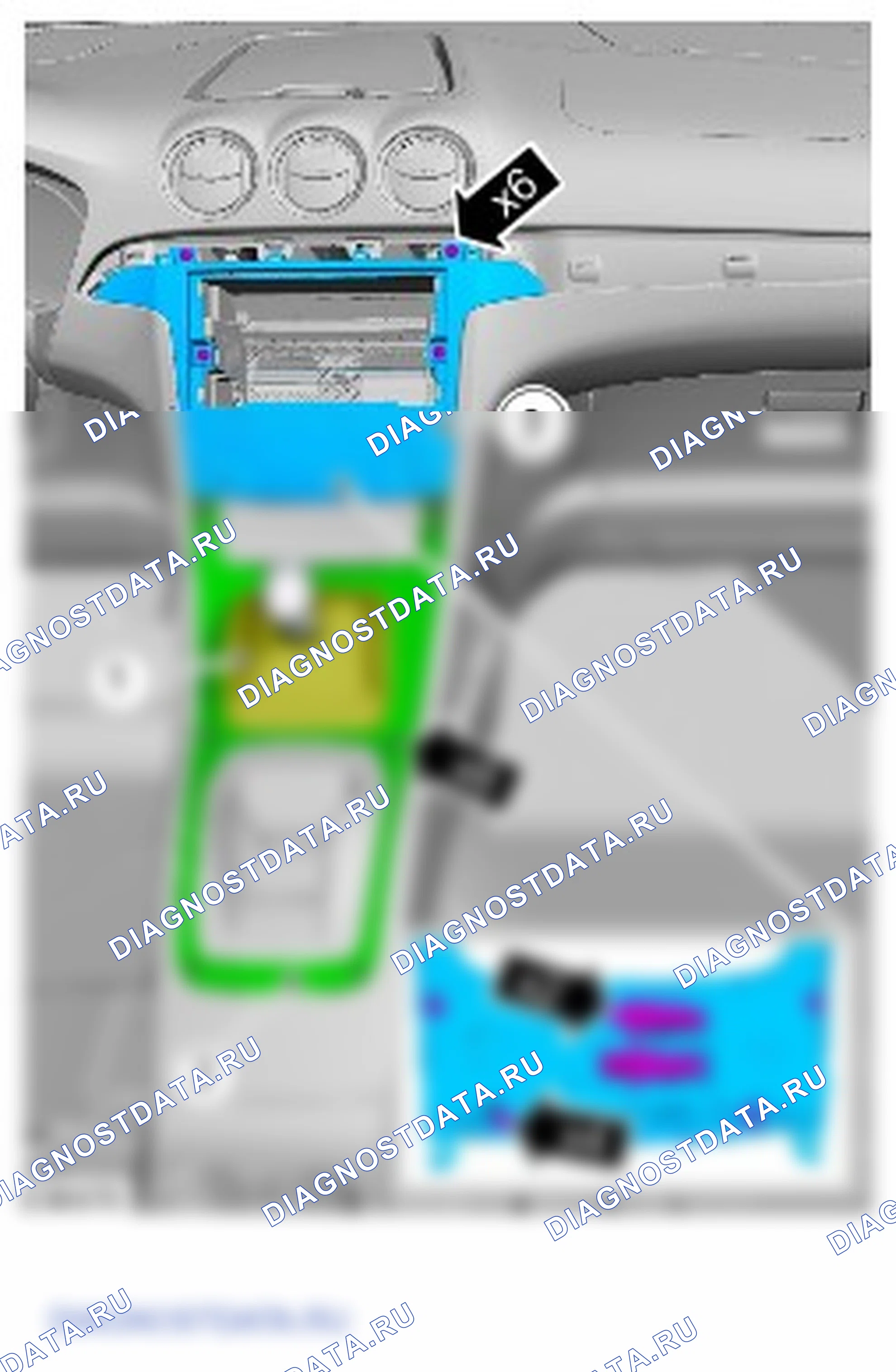Как снять и установить консоль панели приборов. Ford S-MAX I