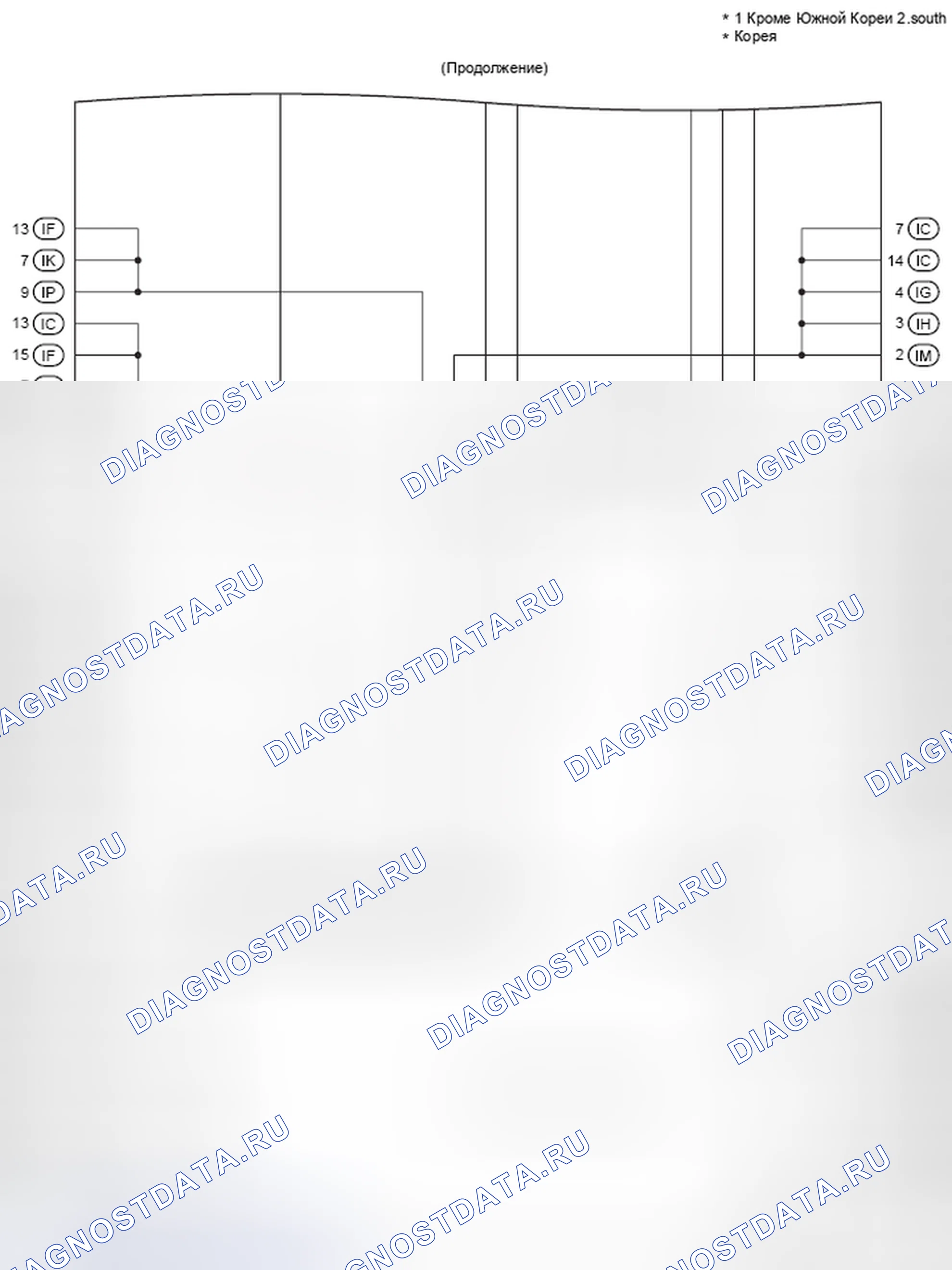 Рис. 361: Внутренняя цепь J / B приборной панели (3 из 3). Toyota Camry XV40 рестайлинг