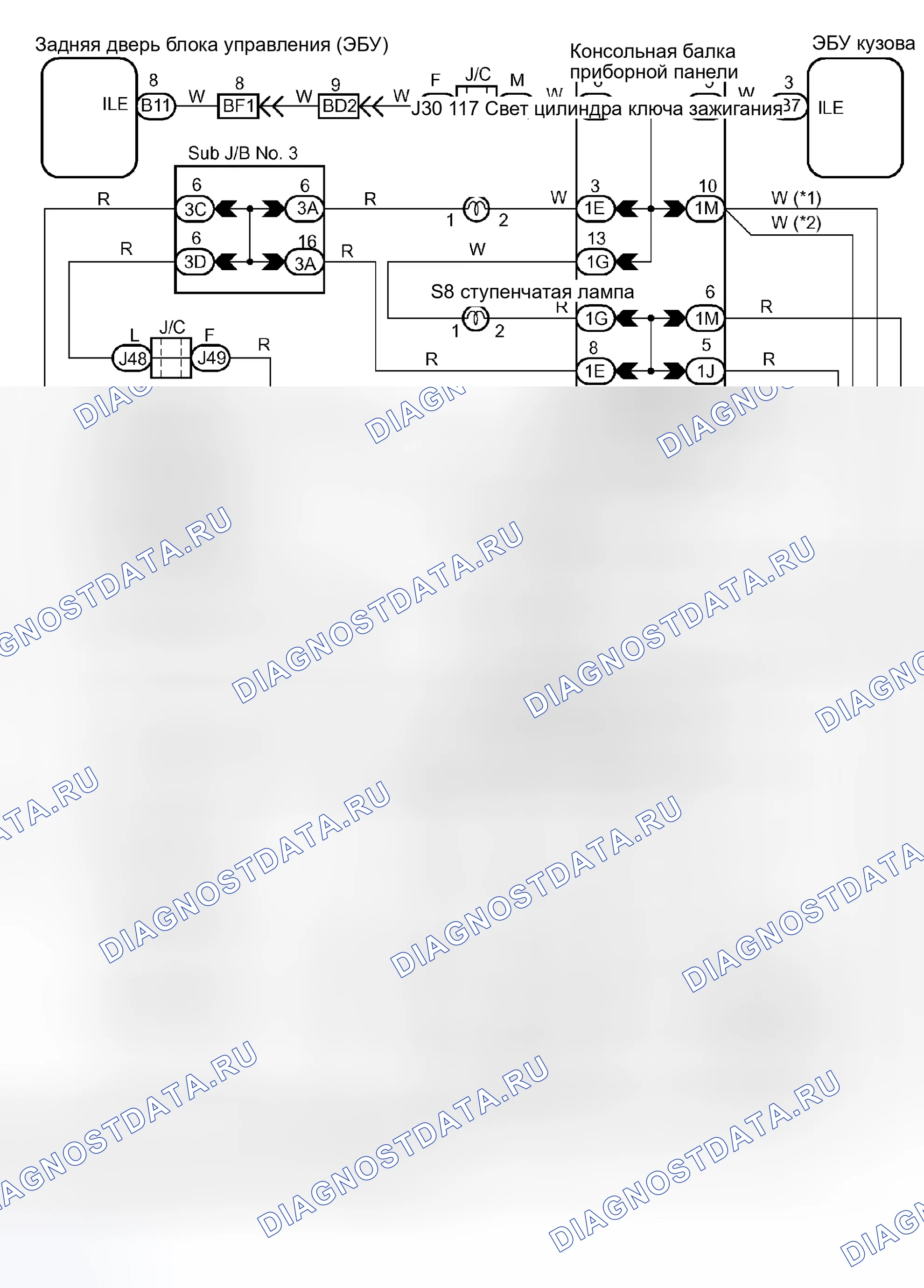 Рис. 28: электросхема. Toyota Sequoia I рестайлинг
