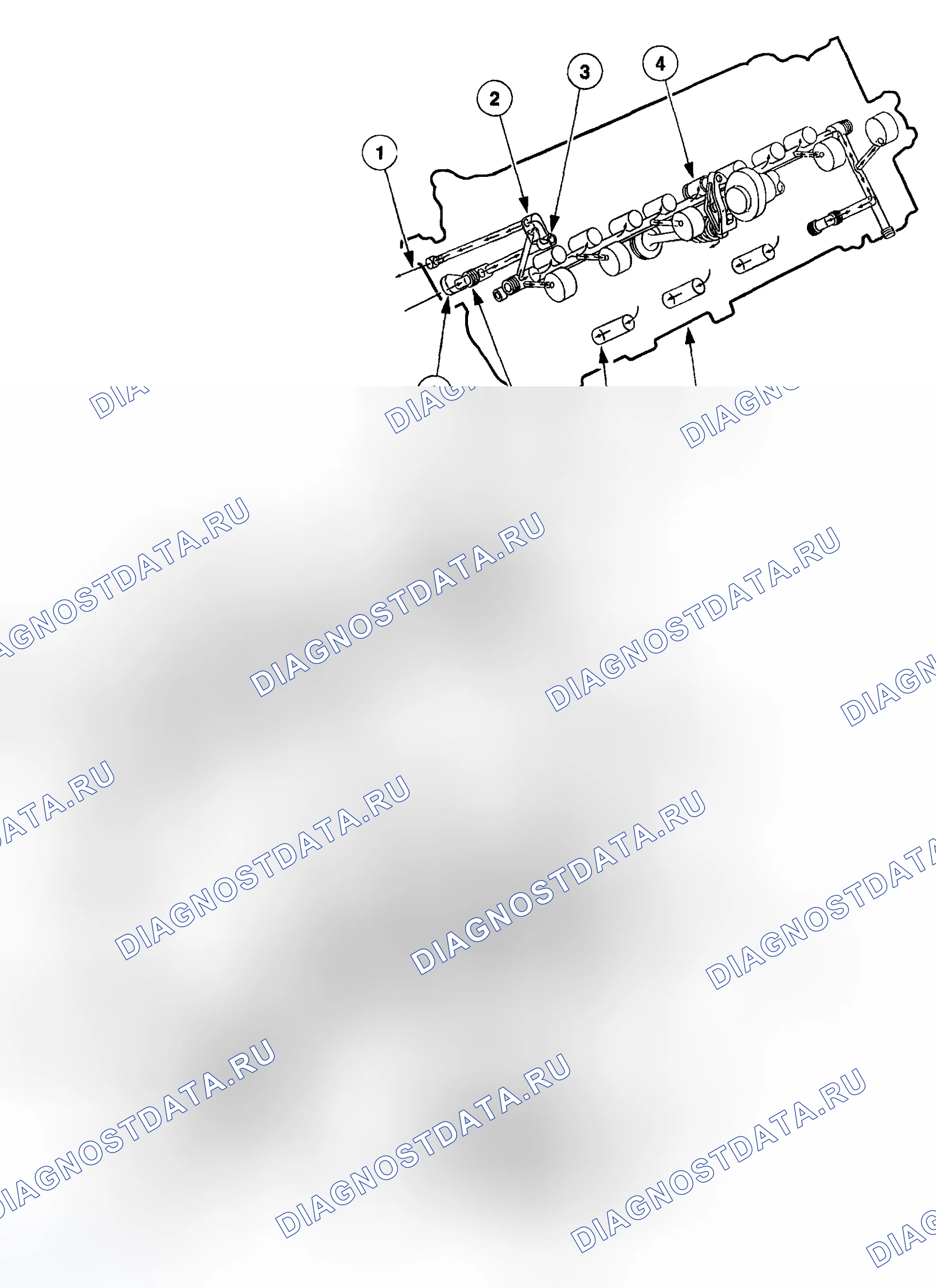 Рис. 2032: СМАЗКА ДВИГАТЕЛЯ. Ford Pickup F250 Super Duty I