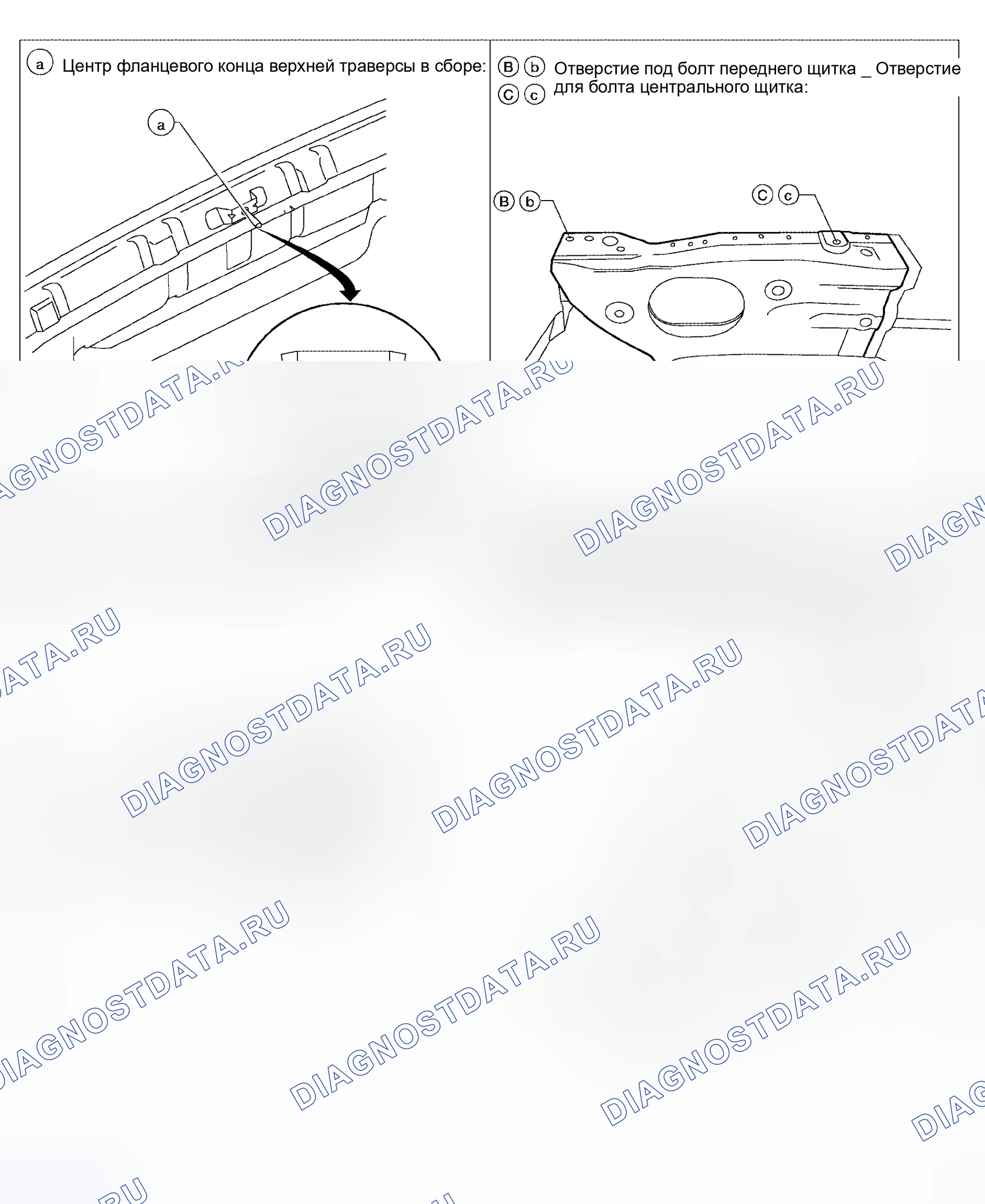 Рис. 231: Точки измерения. Honda Odyssey I