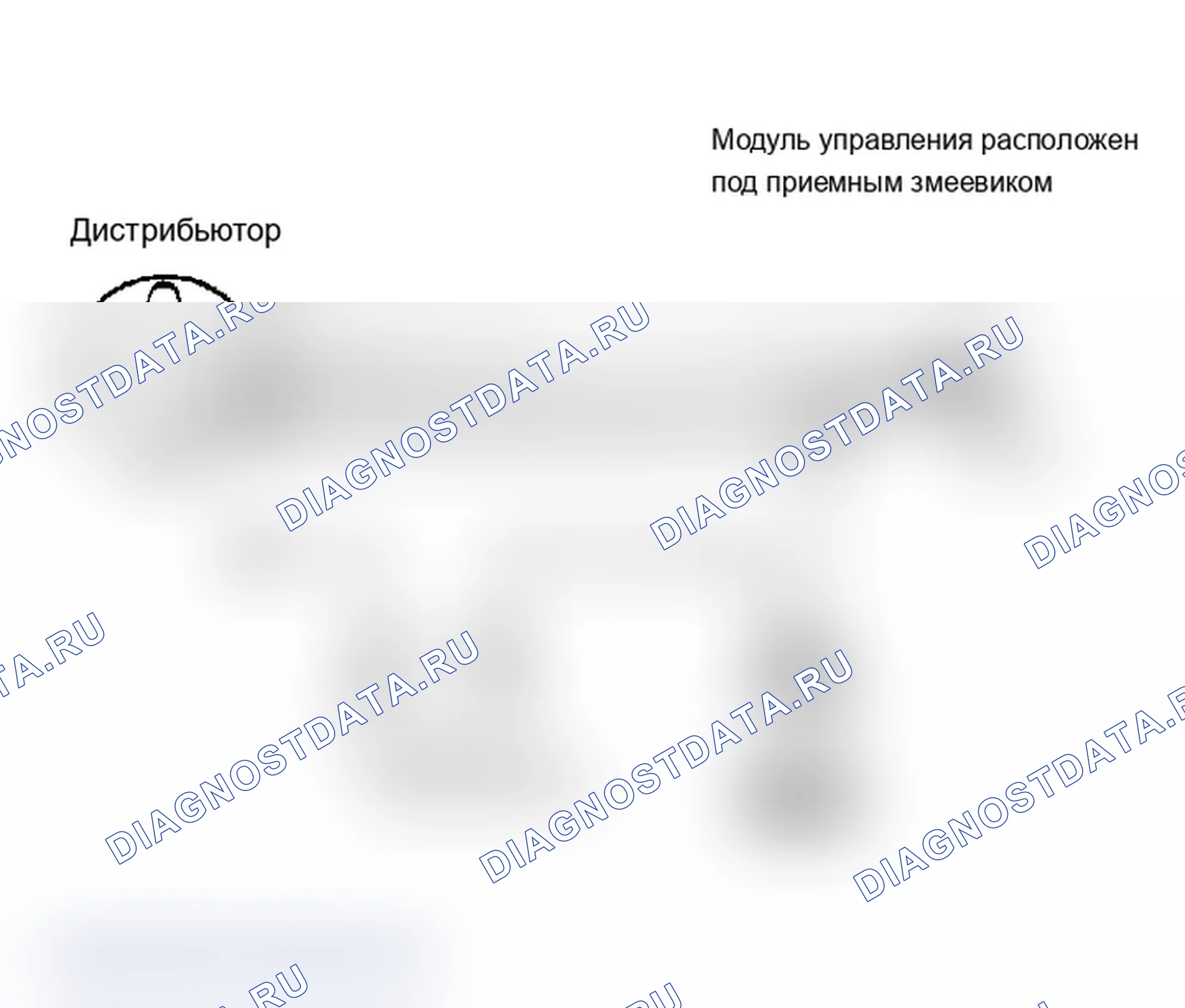 Рис. 1: Схема подключения электронной системы зажигания Mitsubishi с модулем внутреннего управления. Mitsubishi Mirage II