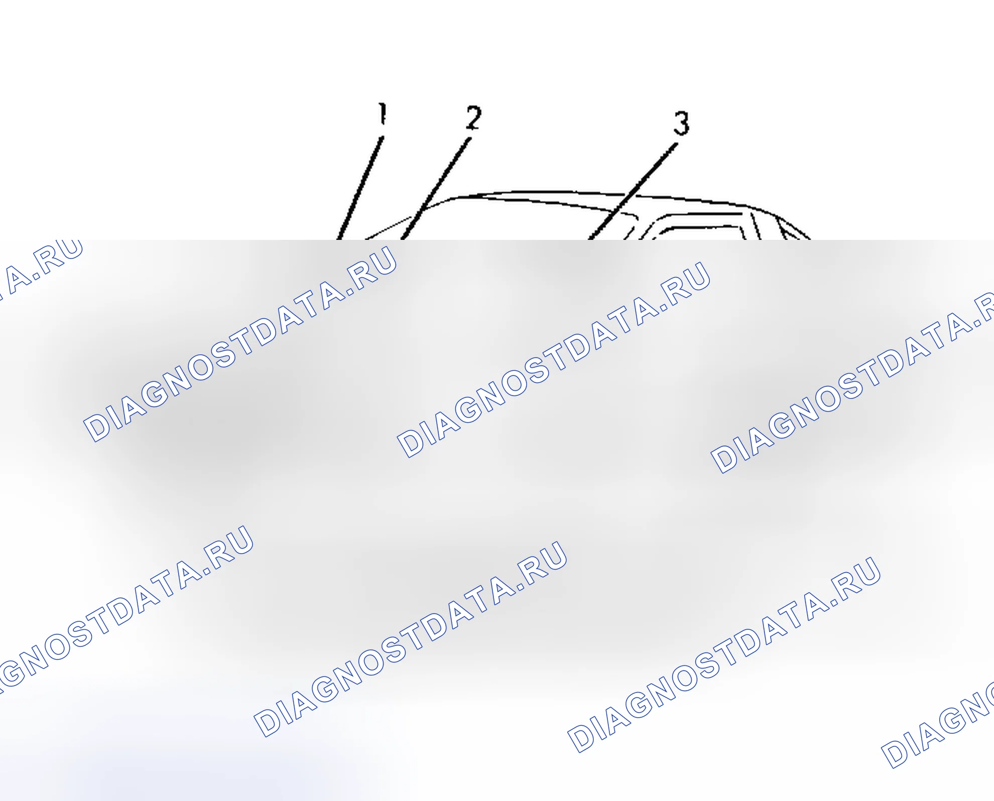 Рис. 3: РАСПОЛОЖЕНИЕ ИНФОРМАЦИОННЫХ МЕТОК. Nissan Pulsar N13
