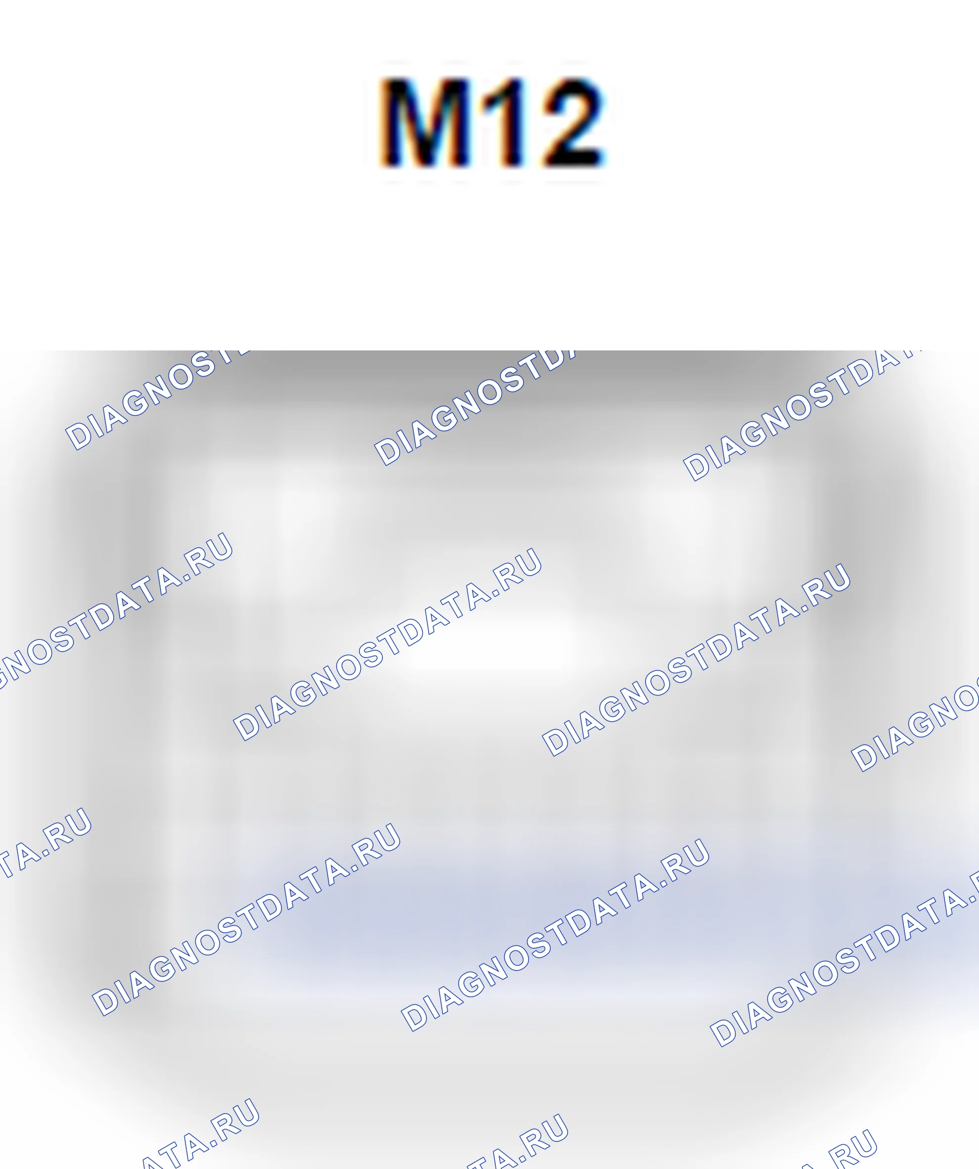 Рис. 469: Вид с торца разъема приемника управления дверью (M12). Toyota Corolla X