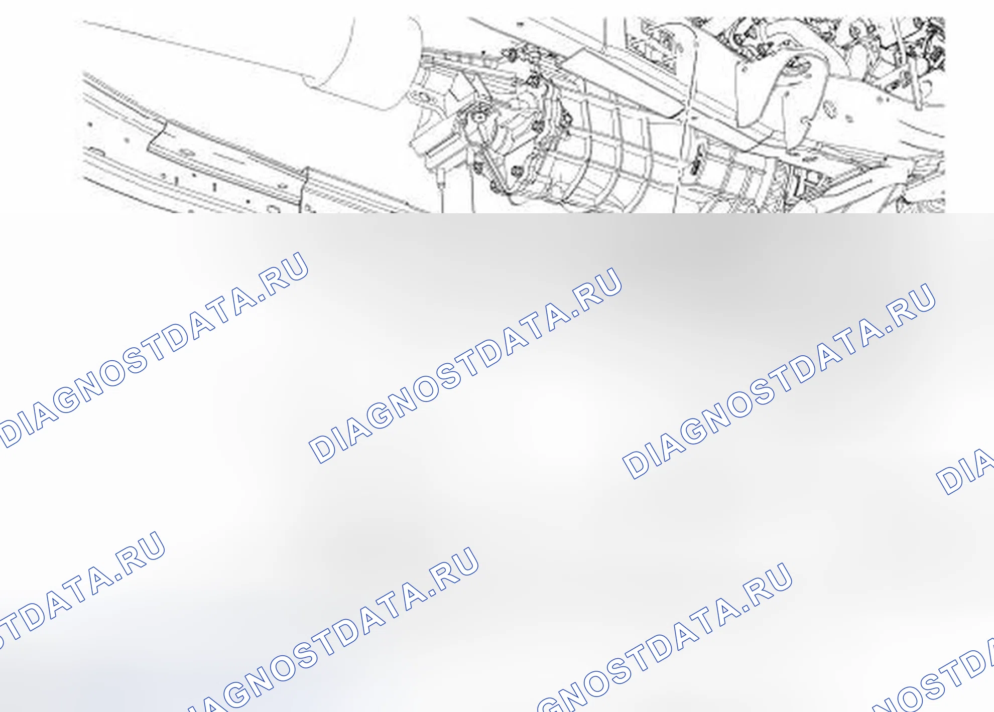 Рис. 12: Поперечина коробки передач. Ford Ranger II рестайлинг