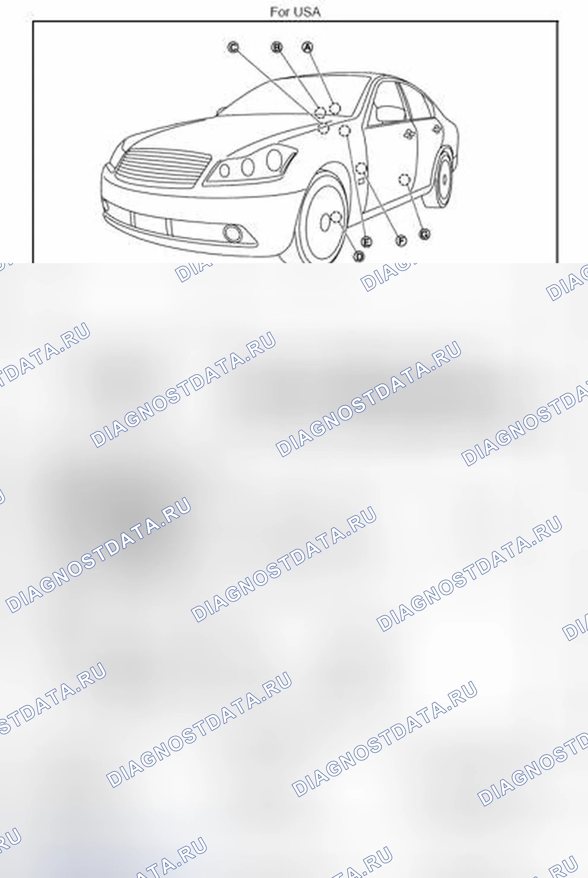 Рис. 31: Расположение компонентов. Infiniti M35 III рестайлинг