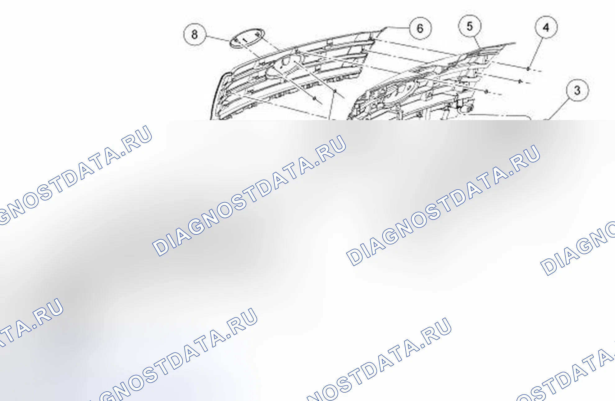 Рис. 6: Решетка радиатора. Ford Edge I