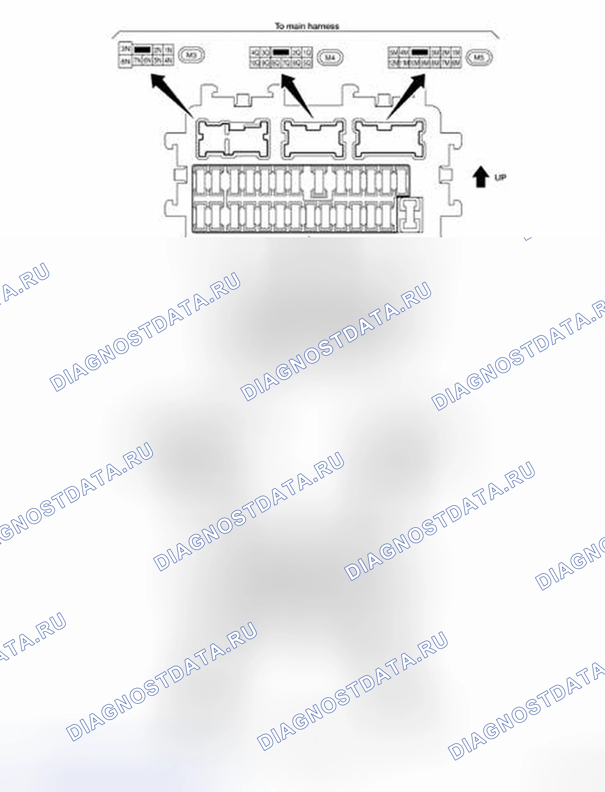 Рис. 128: Расположение клемм. Nissan Altima L32 рестайлинг