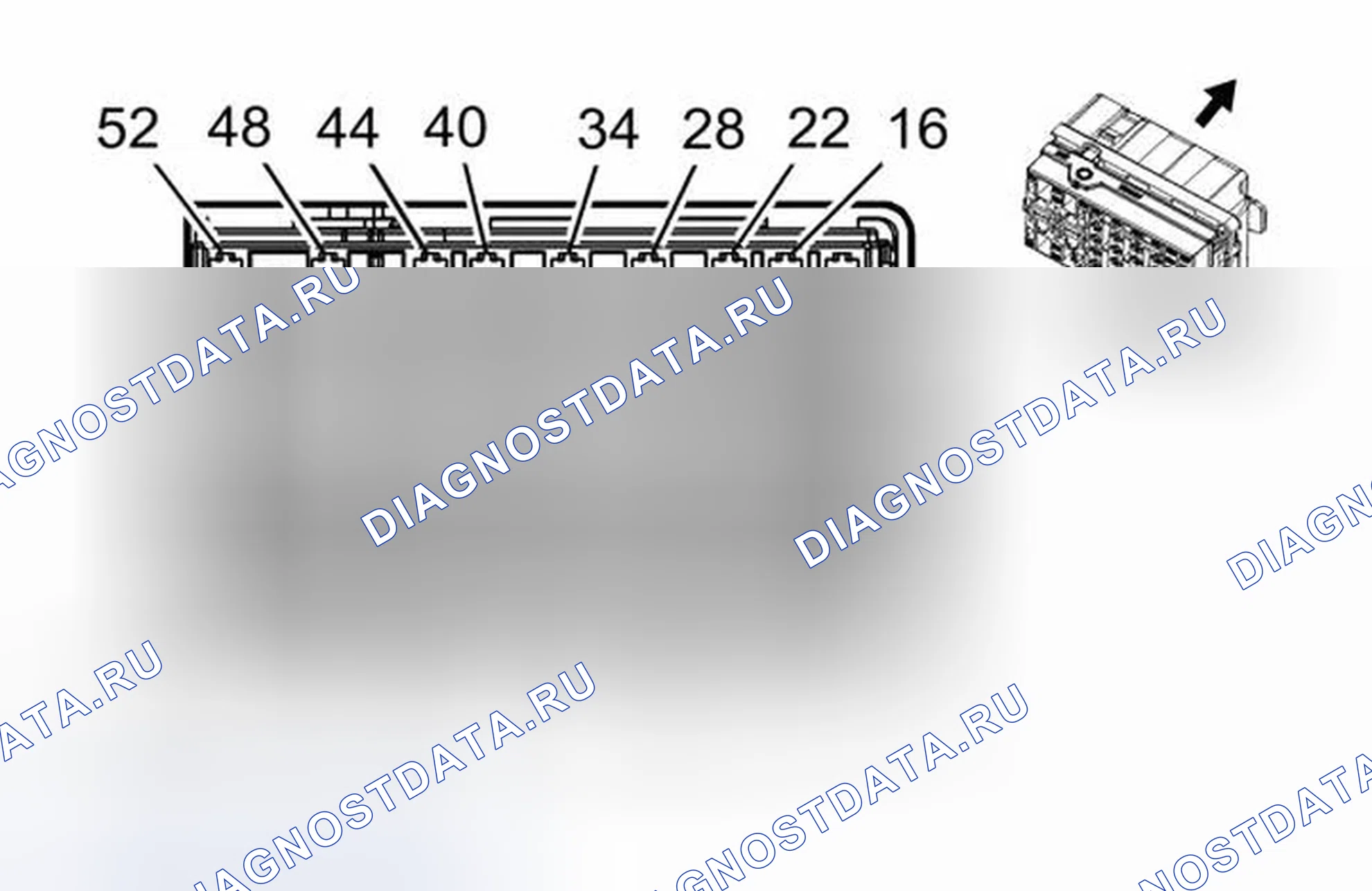 Рис. 7: X50A Блок предохранителей - Underhood X5. Cadillac ATS I