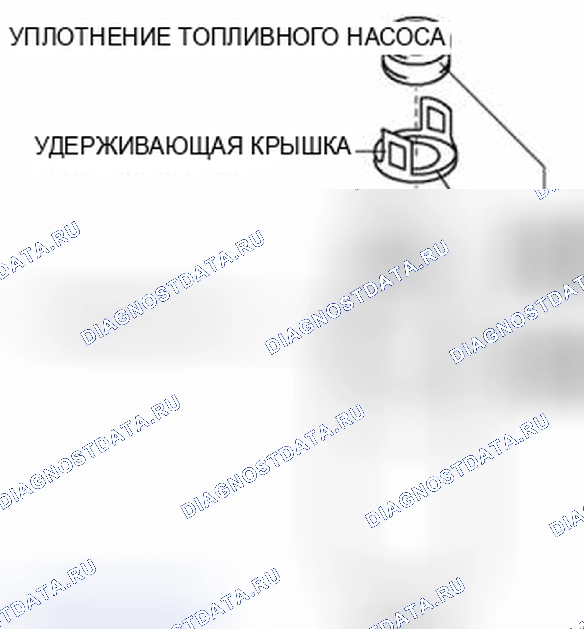 Рис. 36: Топливный насос, топливный фильтр (низкого давления), установка топливного фильтра (высокого давления). Audi Q8 I