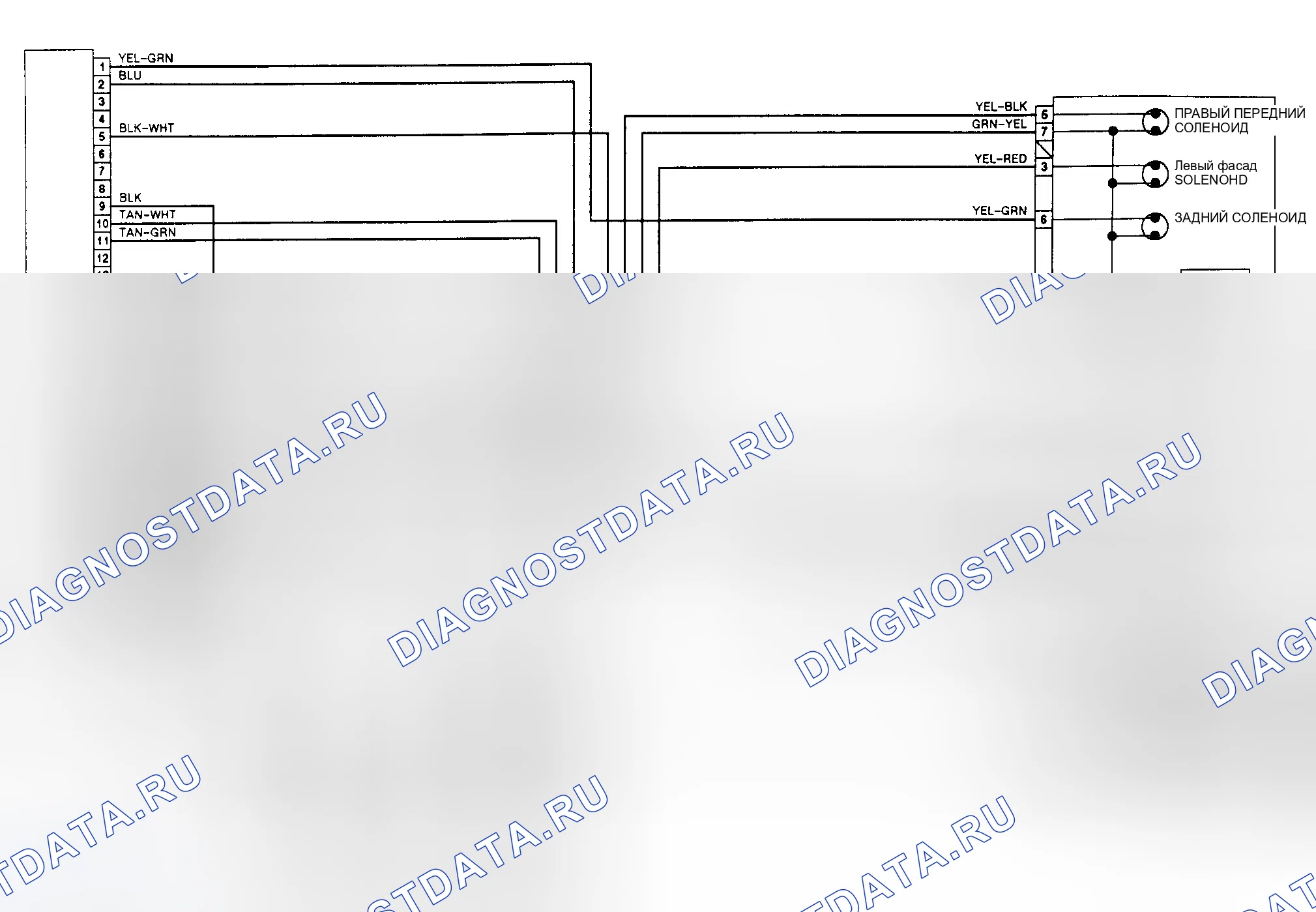 Рис. 5: электросхема ABS (Galant Fwd). Eagle Summit I