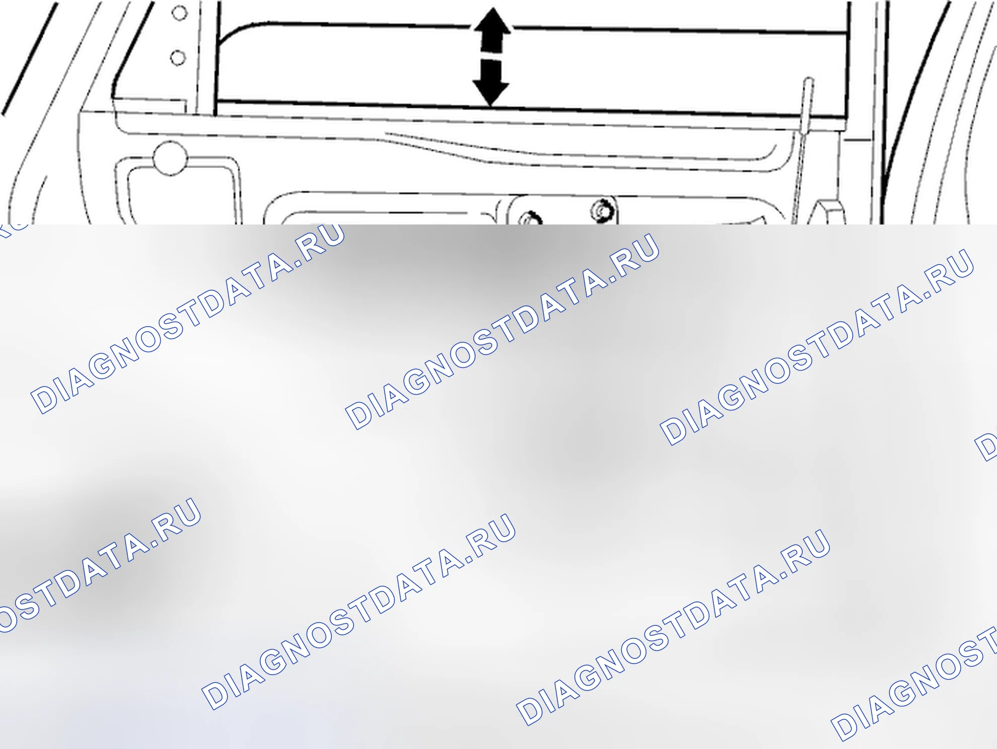 Рис. 70: Установка стекла и панели. Volvo S40 I рестайлинг