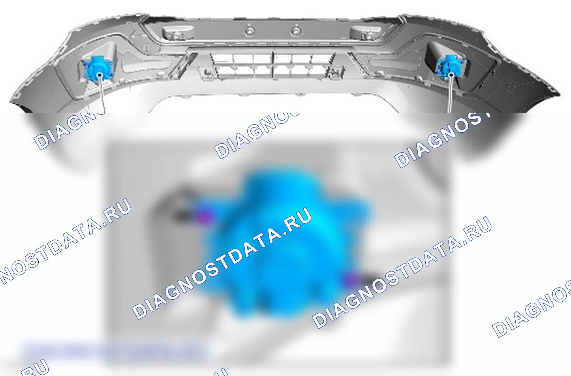 Разборка и сборка кожуха переднего бампера. Ford Transit Custom I