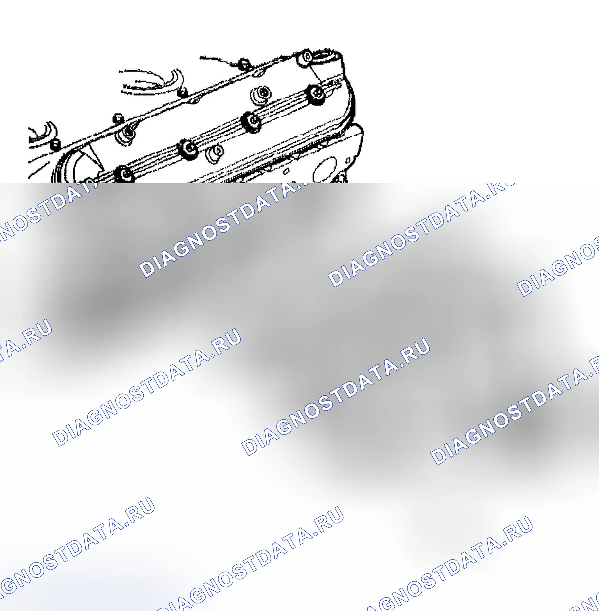 Рис. 453: Демонтаж выпускного коллектора - слева. Chevrolet Suburban K2500 GMT800