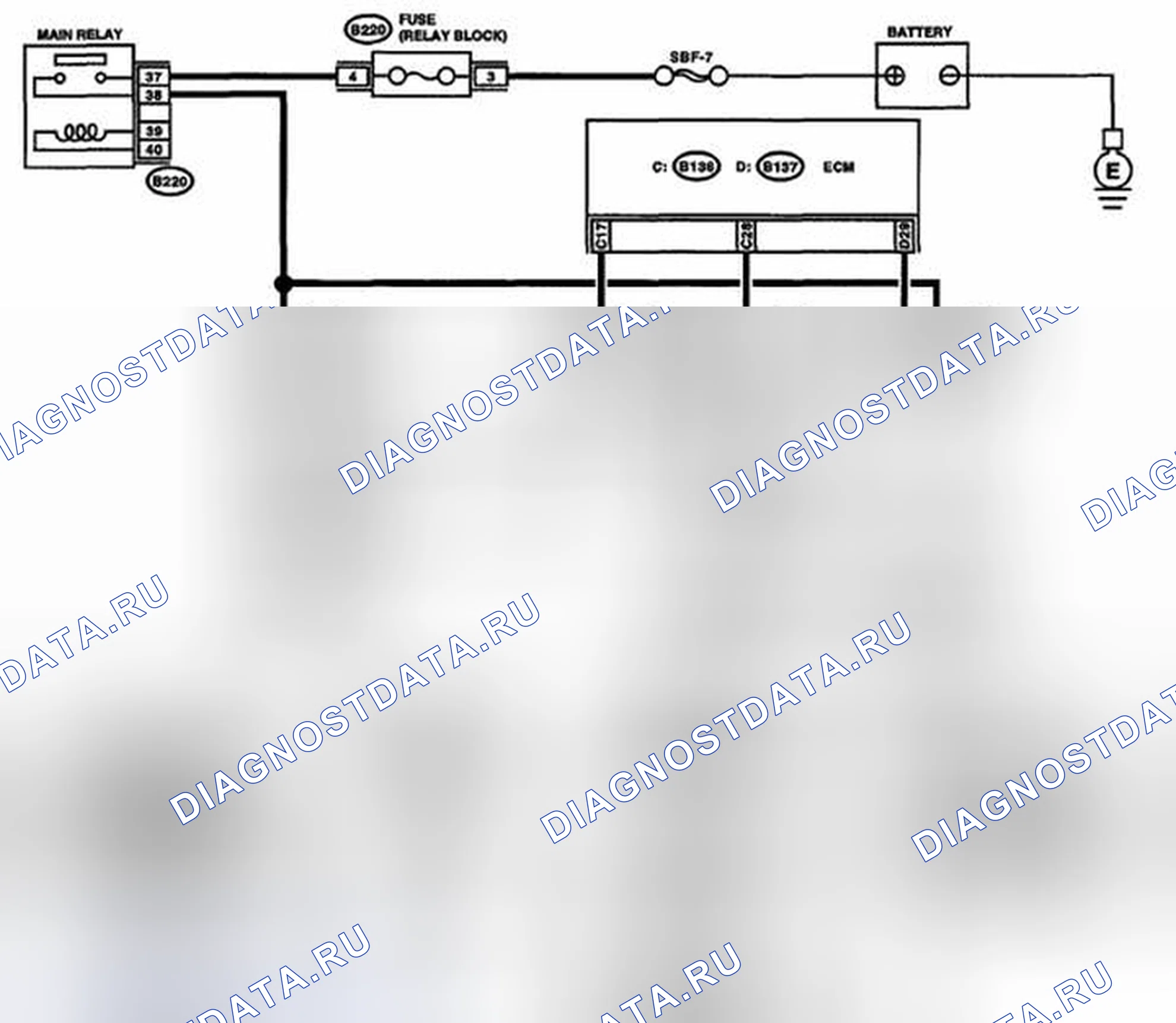 Рис. 133: электросхема. Subaru Impreza GH