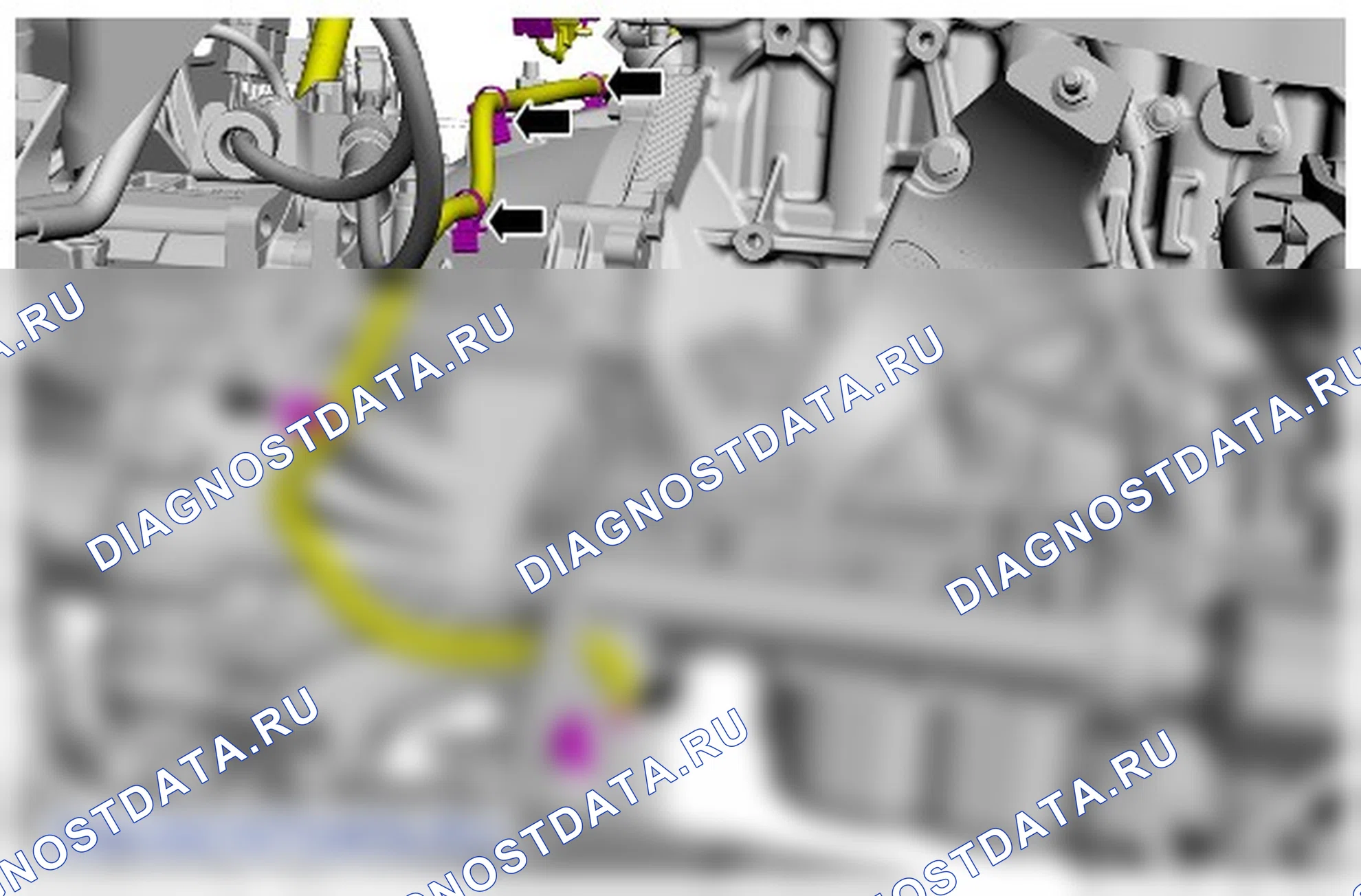 Как снять и установить жгут электропроводки двигателя. Ford Transit VIII