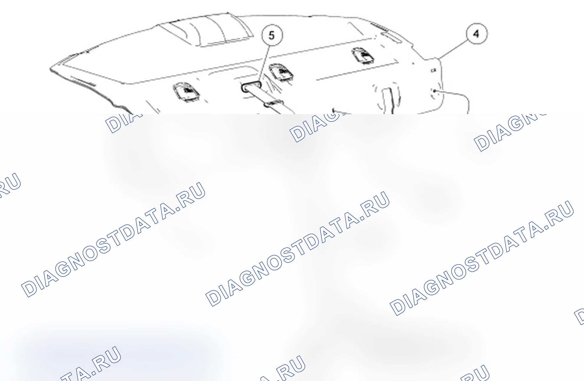 Рис. 6: Полка для посылок. Ford Taurus V