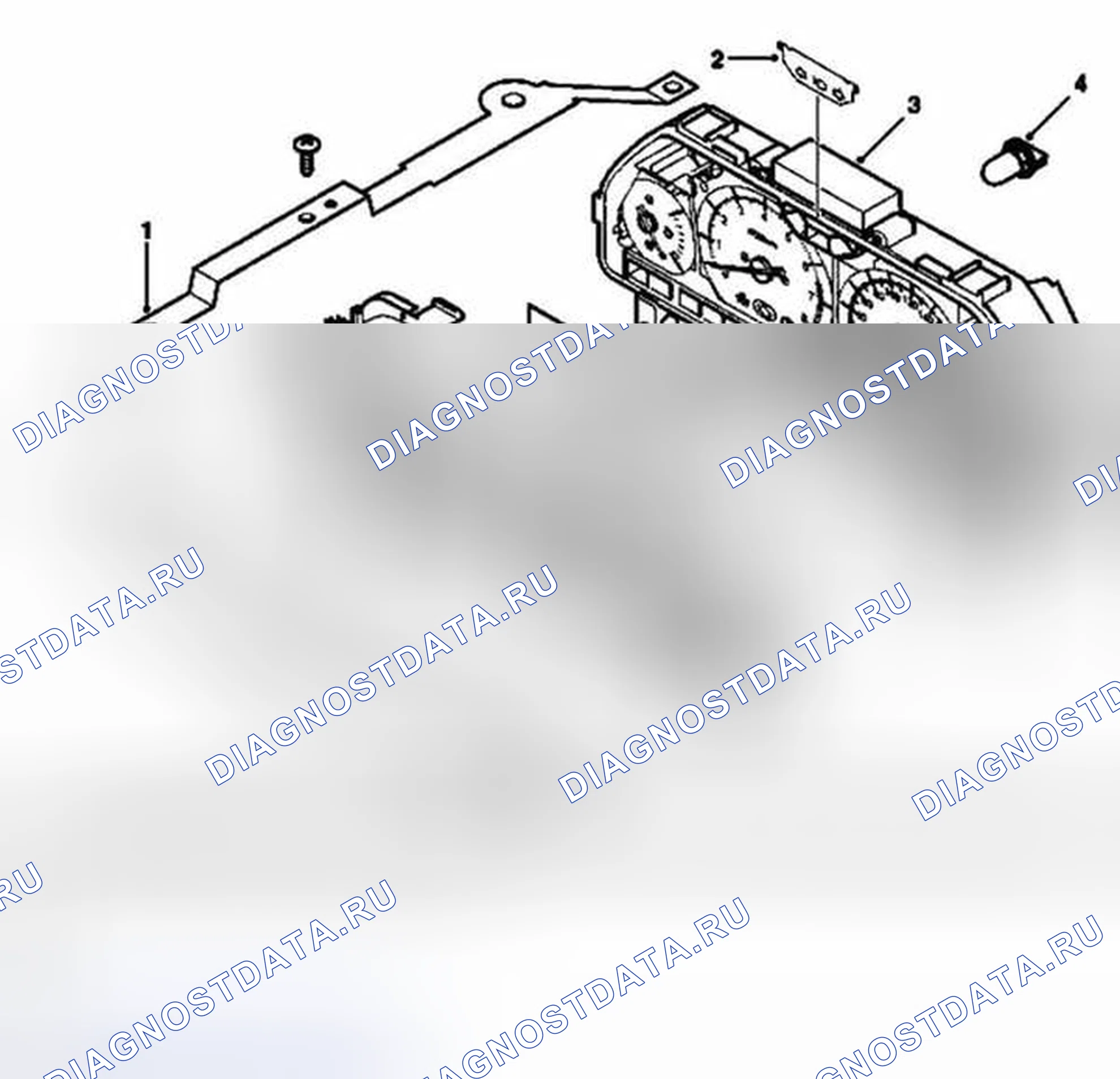 Рис. 23: КОМПОНЕНТЫ ПРИБОРНОЙ ПАНЕЛИ - РАЗНЕСЕННЫЙ ВИД. Land Rover Freelander L314