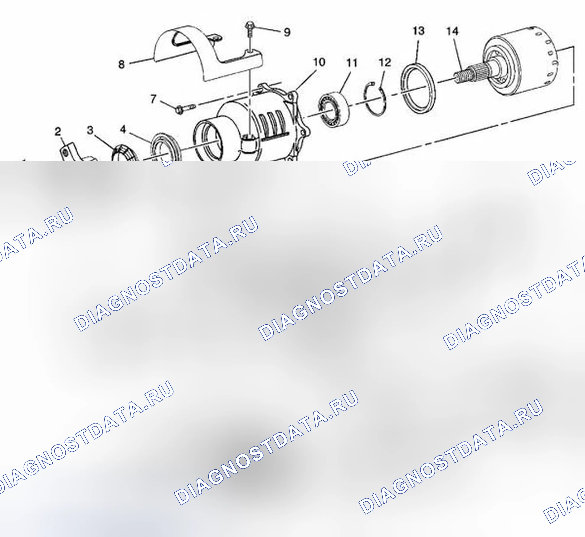 Рис. 6: Виды задней оси в разобранном виде. Chevrolet Equinox I