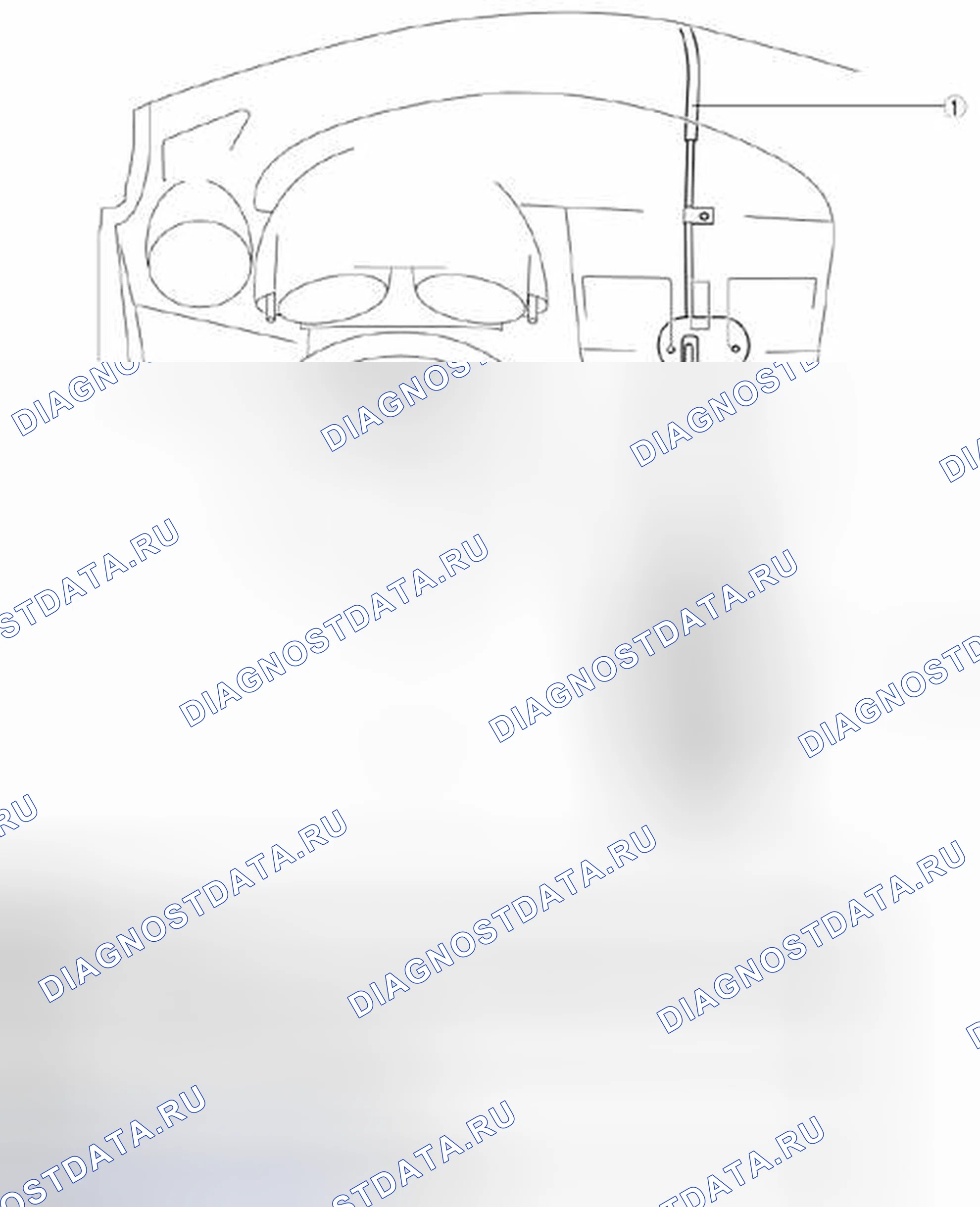 Рис. 637: Идентификация селекторного кабеля, компонента рычага и замка. Mazda 3 BL рестайлинг