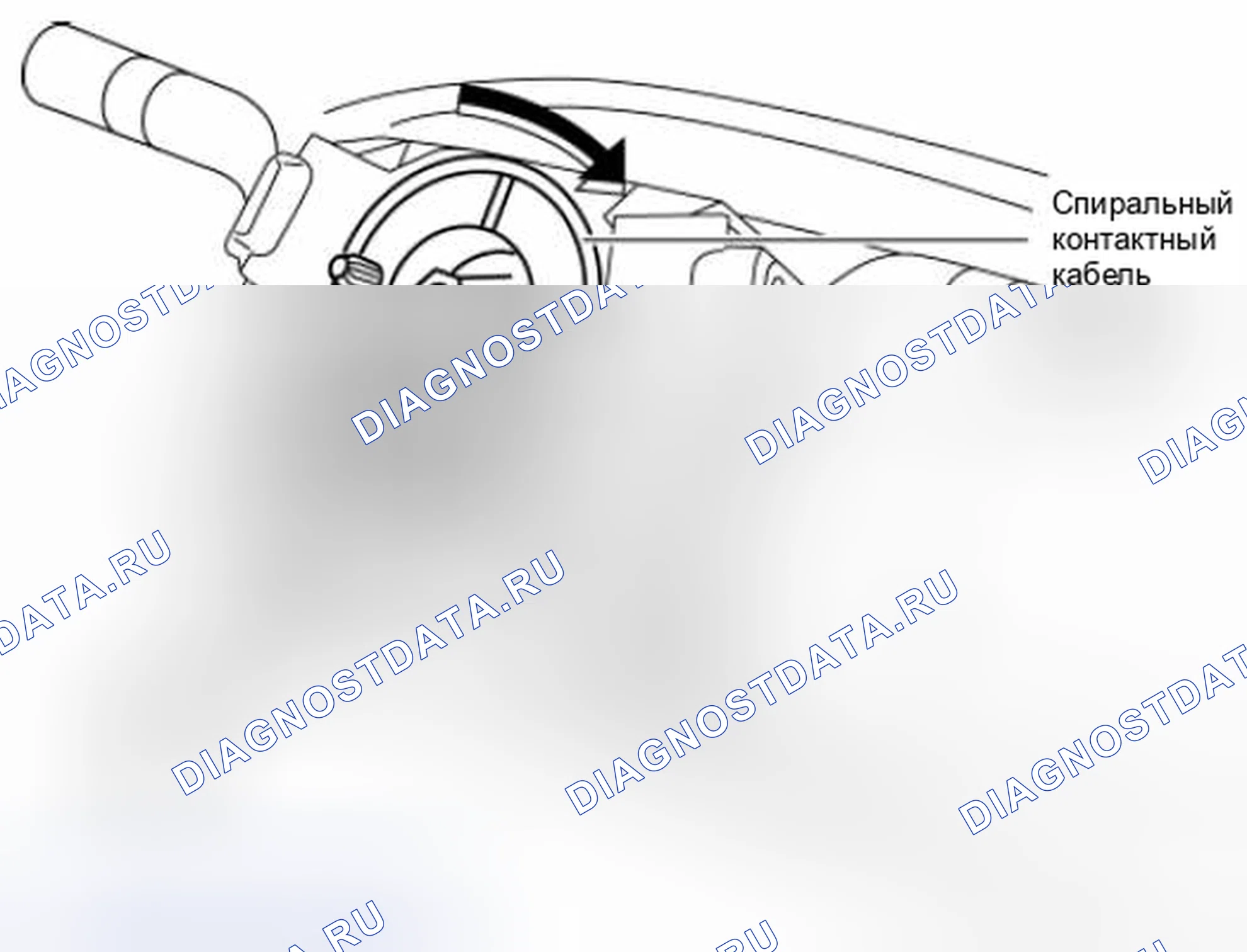 Рис. 2: РЕГУЛИРОВКА контактное кольцо руля. Mazda 3 BL рестайлинг