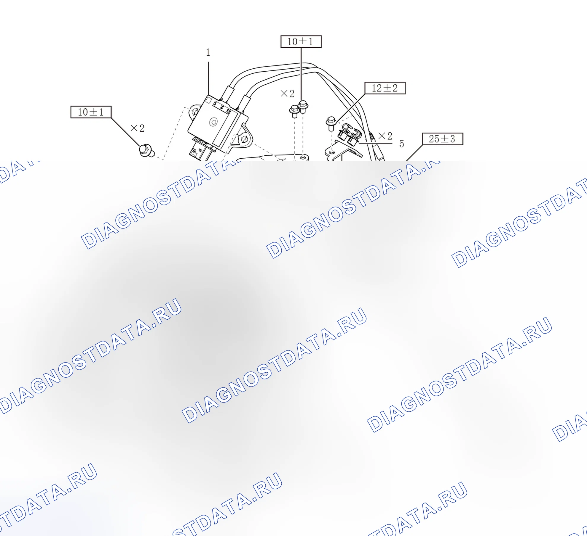 Схема расположения датчика высокой температуры — Great Wall Wingle-7. Great-Wall Wingle 7 I