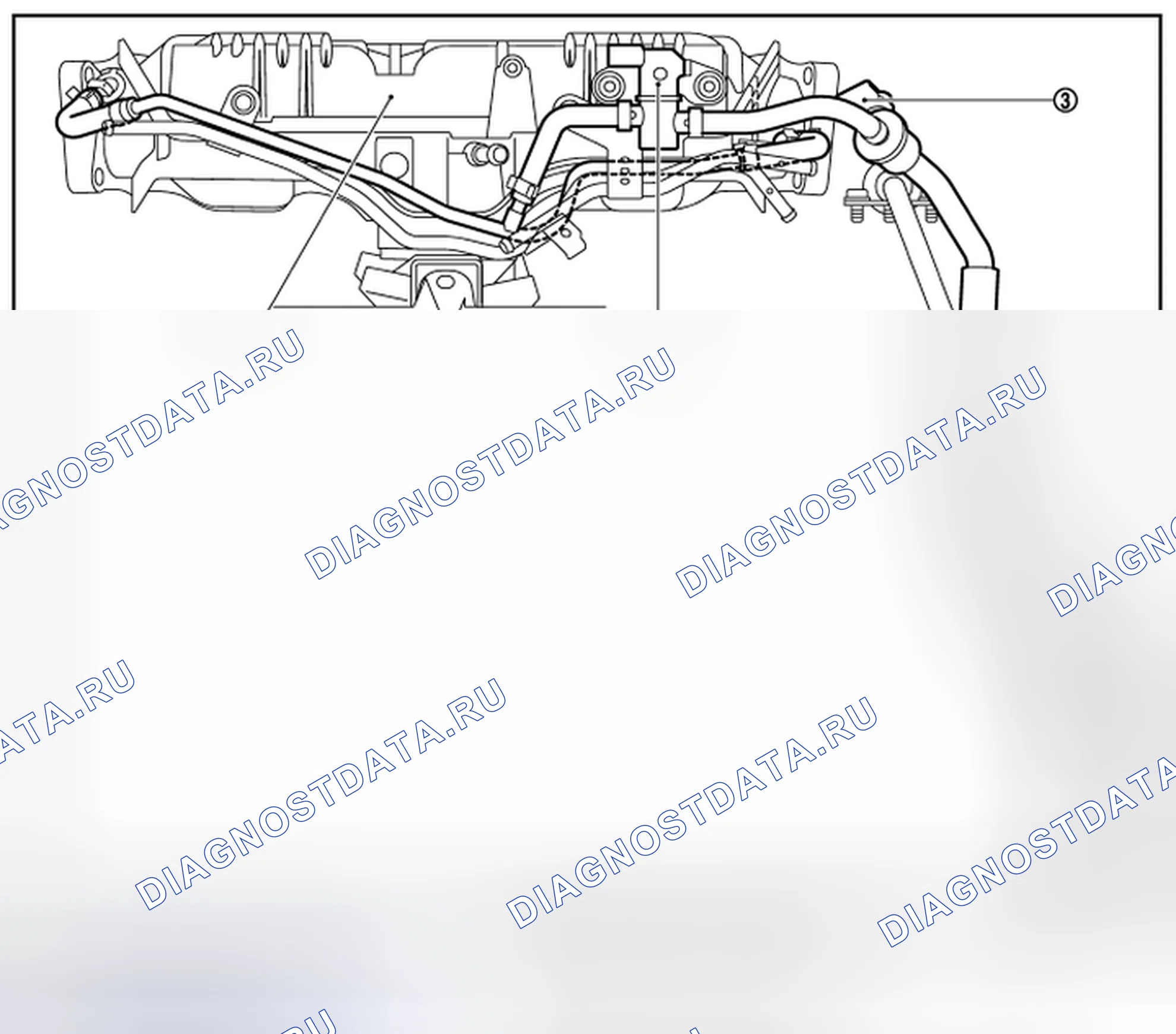 Рис. 2: VQ37VHR: компоновка гидравлической системы. Infiniti FX37 II рестайлинг