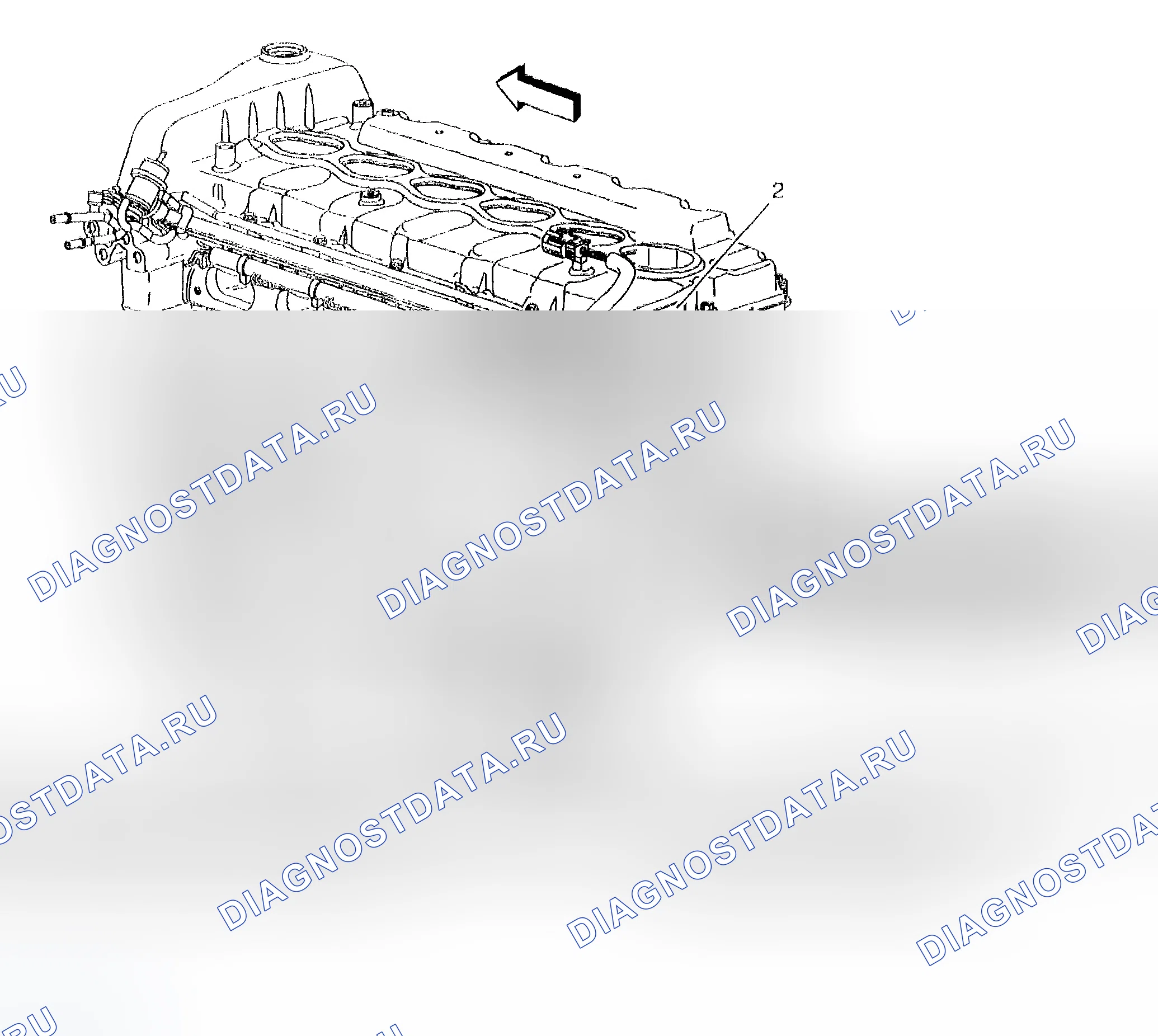 Рис. 815: Идентификация двигателя. Chevrolet TrailBlazer I