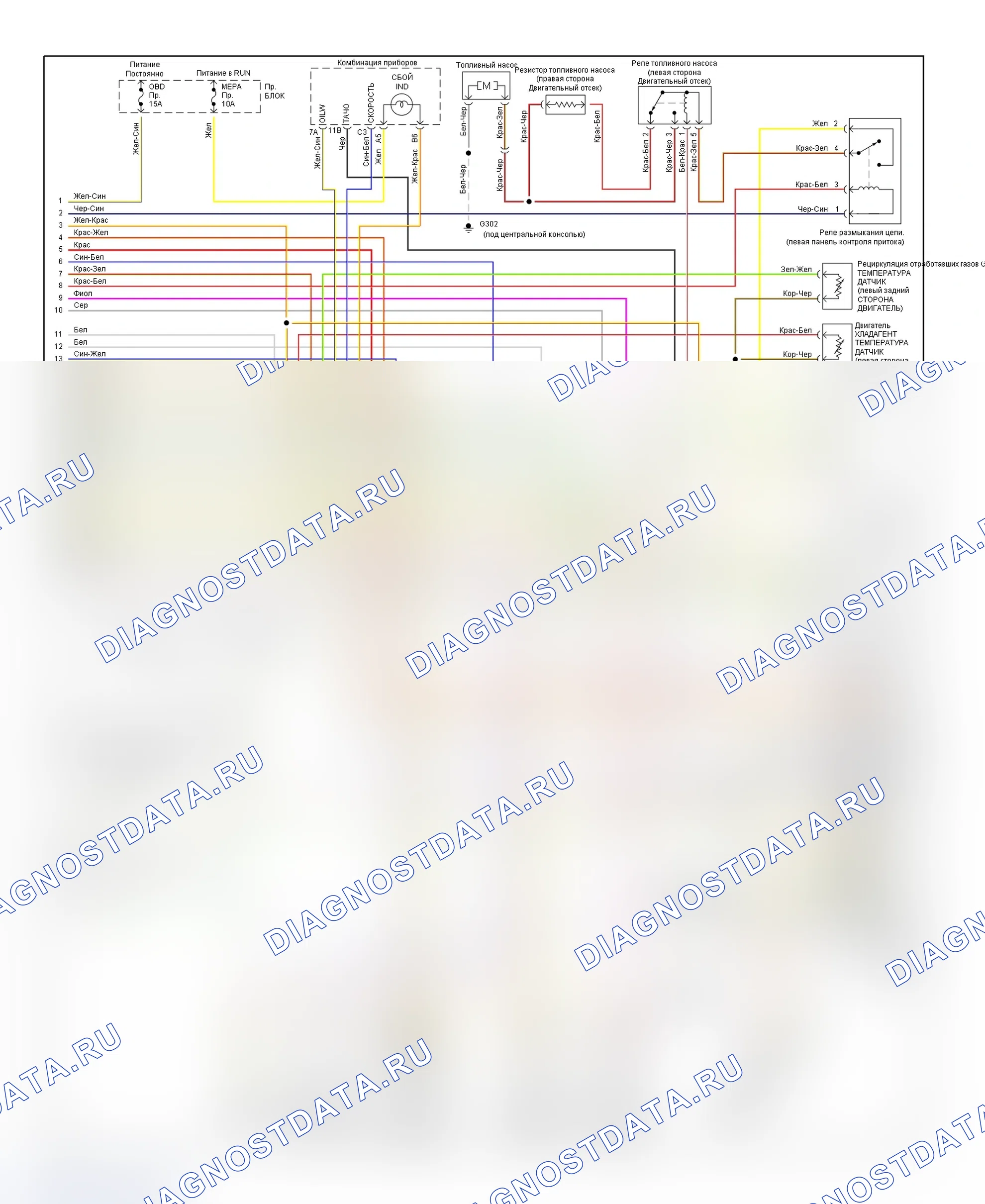 Рис. 2: электросхема (2 из 2). Toyota Land Cruiser 70