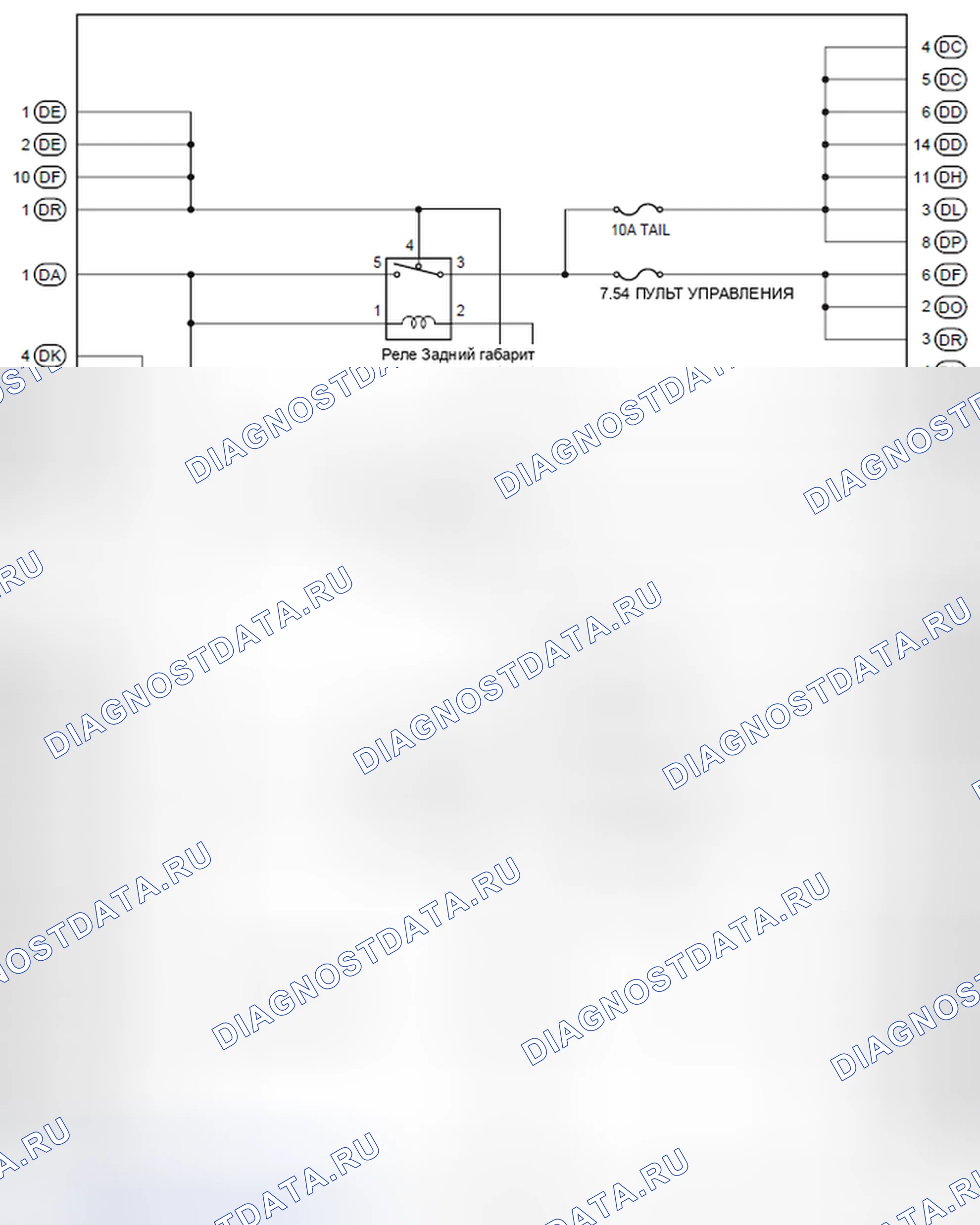 Рис. 334: Схема внутренней цепи приборной панели J / B (1 из 3). Haval H4 I