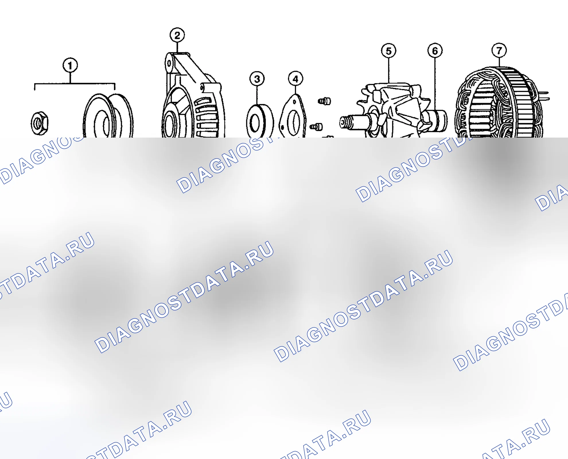 Рис. 7: ГЕНЕРАТОР. Honda Odyssey (North America) I