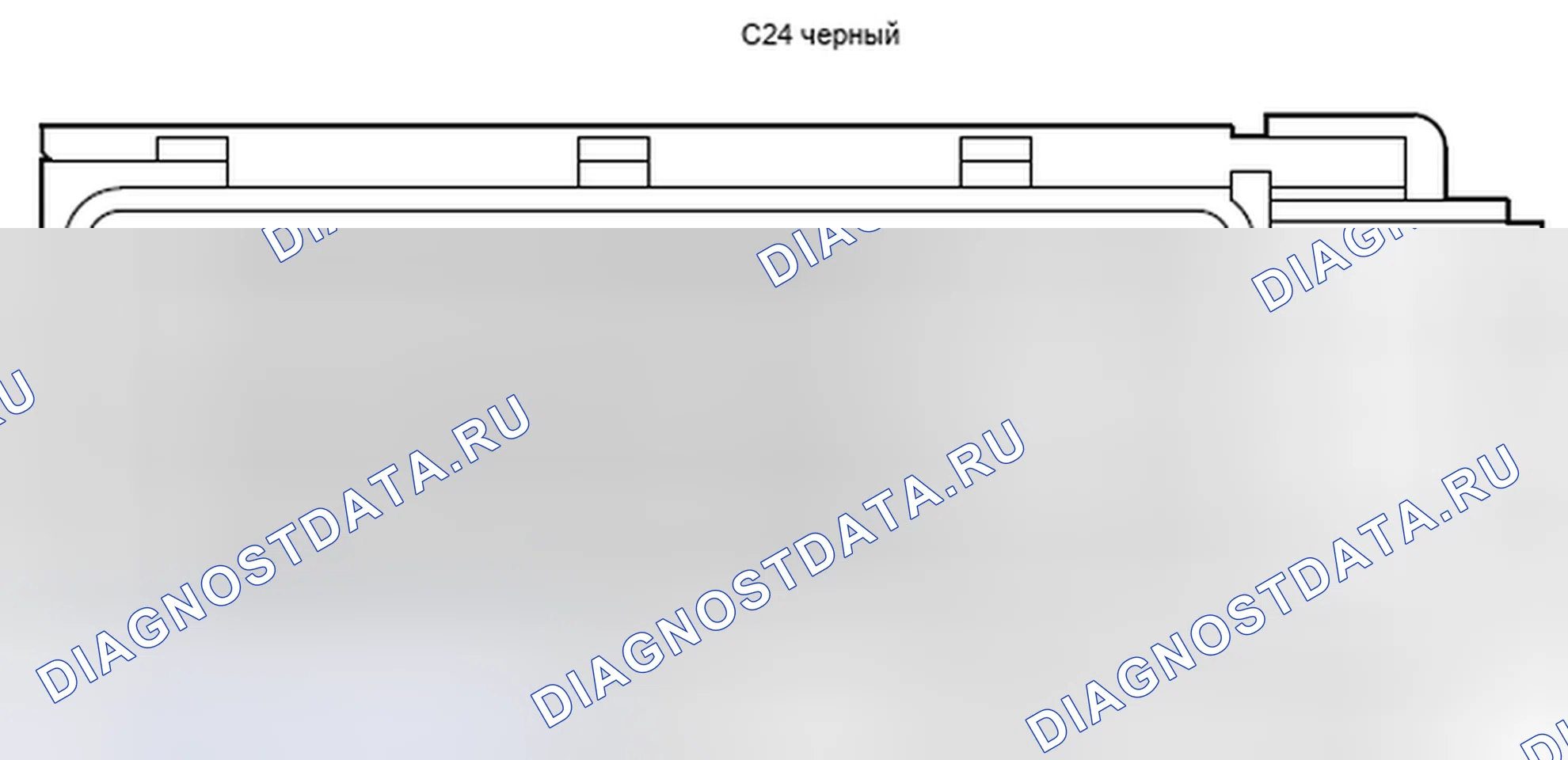 Рис. 1242: Вид с торца разъема модуля управления двигателем (C24). Toyota Camry XV40 рестайлинг