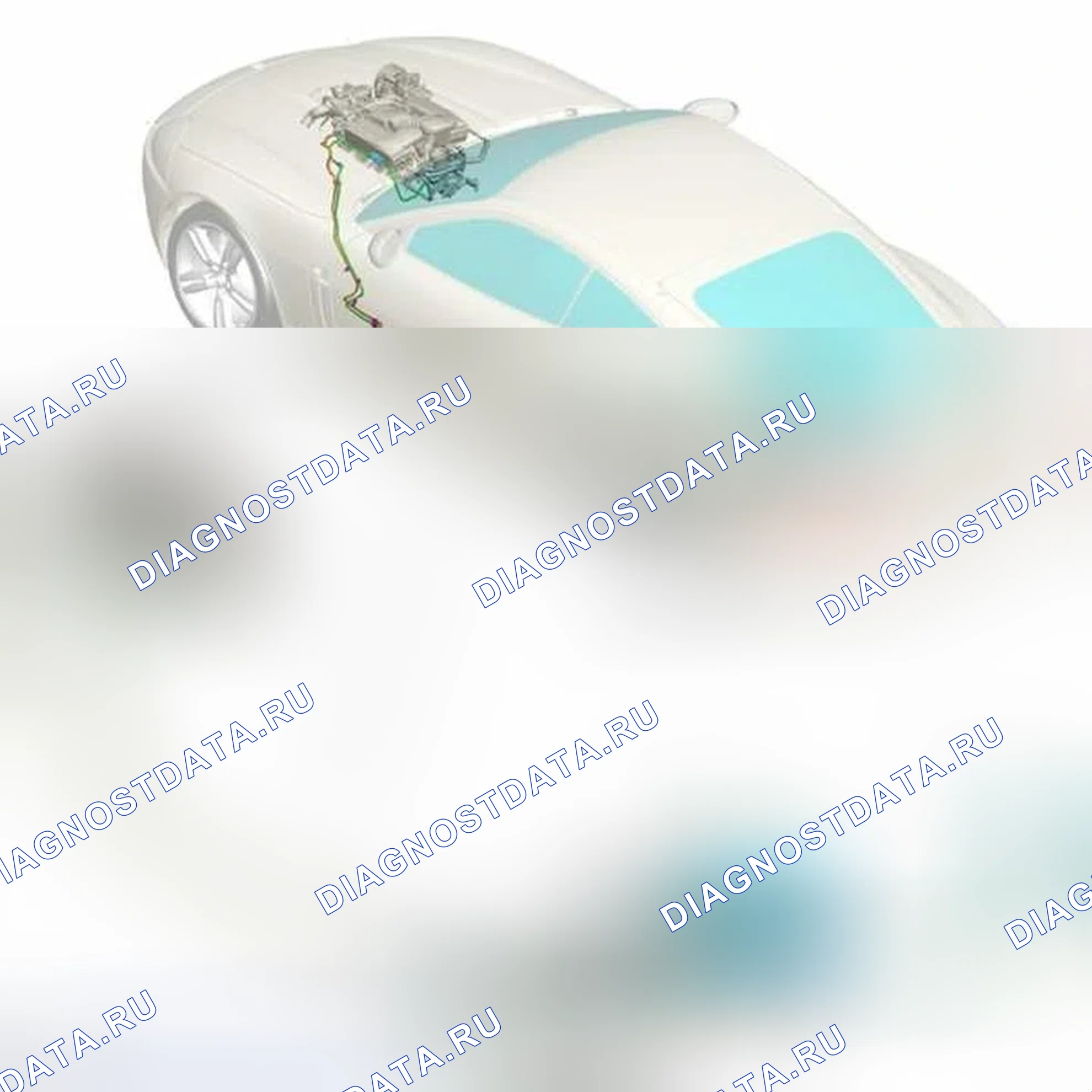 Рис. 4: РАСПОЛОЖЕНИЕ КОМПОНЕНТОВ. Jaguar XKR II