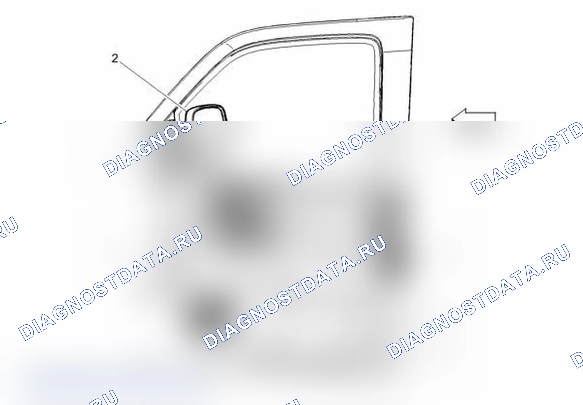 Рис. 54: Передняя пассажирская дверь. Chevrolet Express G1500 