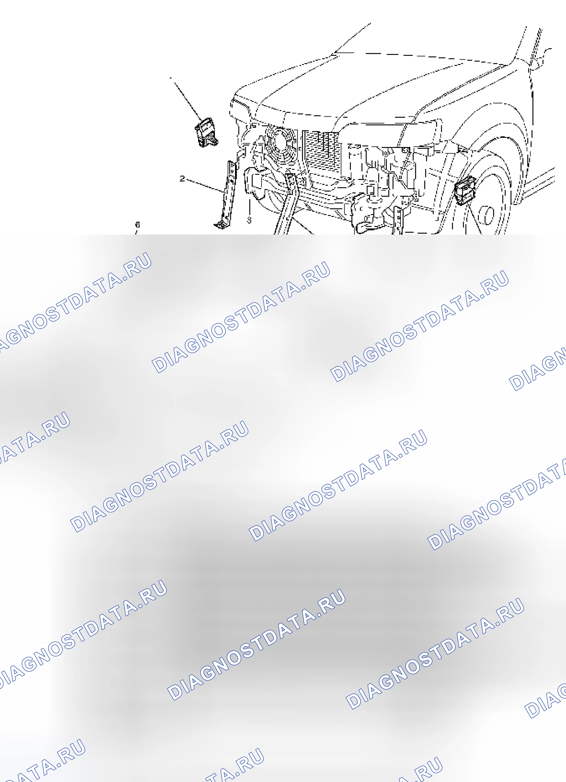 Рис. 11: РАСПОЛОЖЕНИЕ ДЕТАЛЕЙ. Isuzu Axiom I
