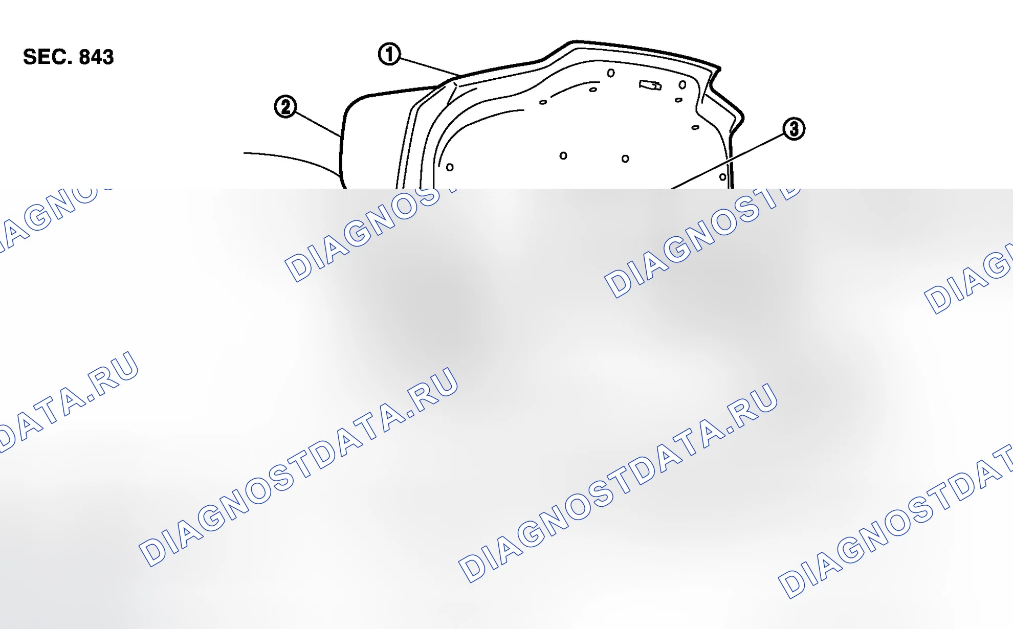 Рис. 861: Снятие и установка крышки багажника в сборе. Infiniti G35 III