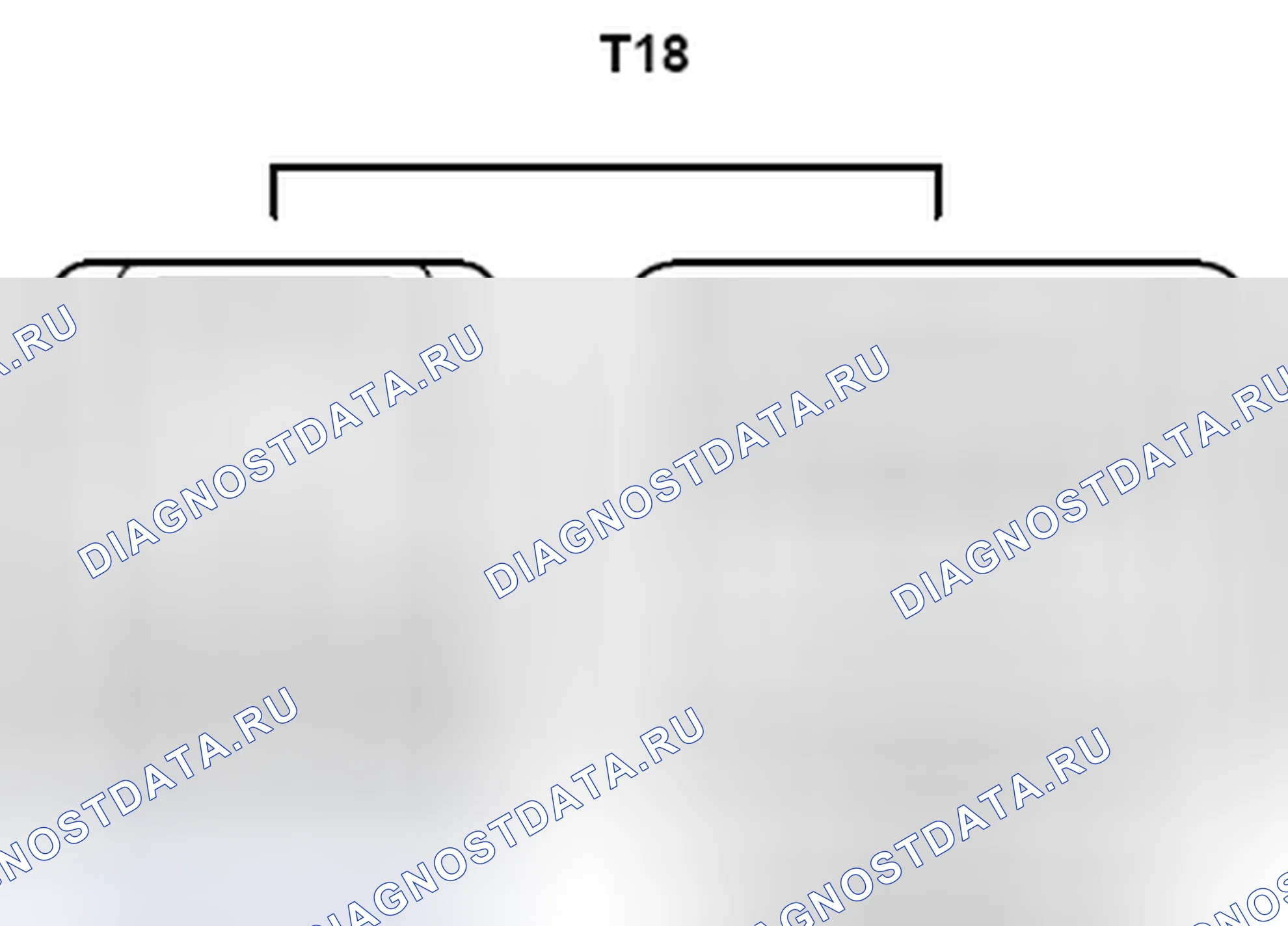 Рис. 680: Вид с торца соединительного разъема (T18). Toyota Camry XV40 рестайлинг