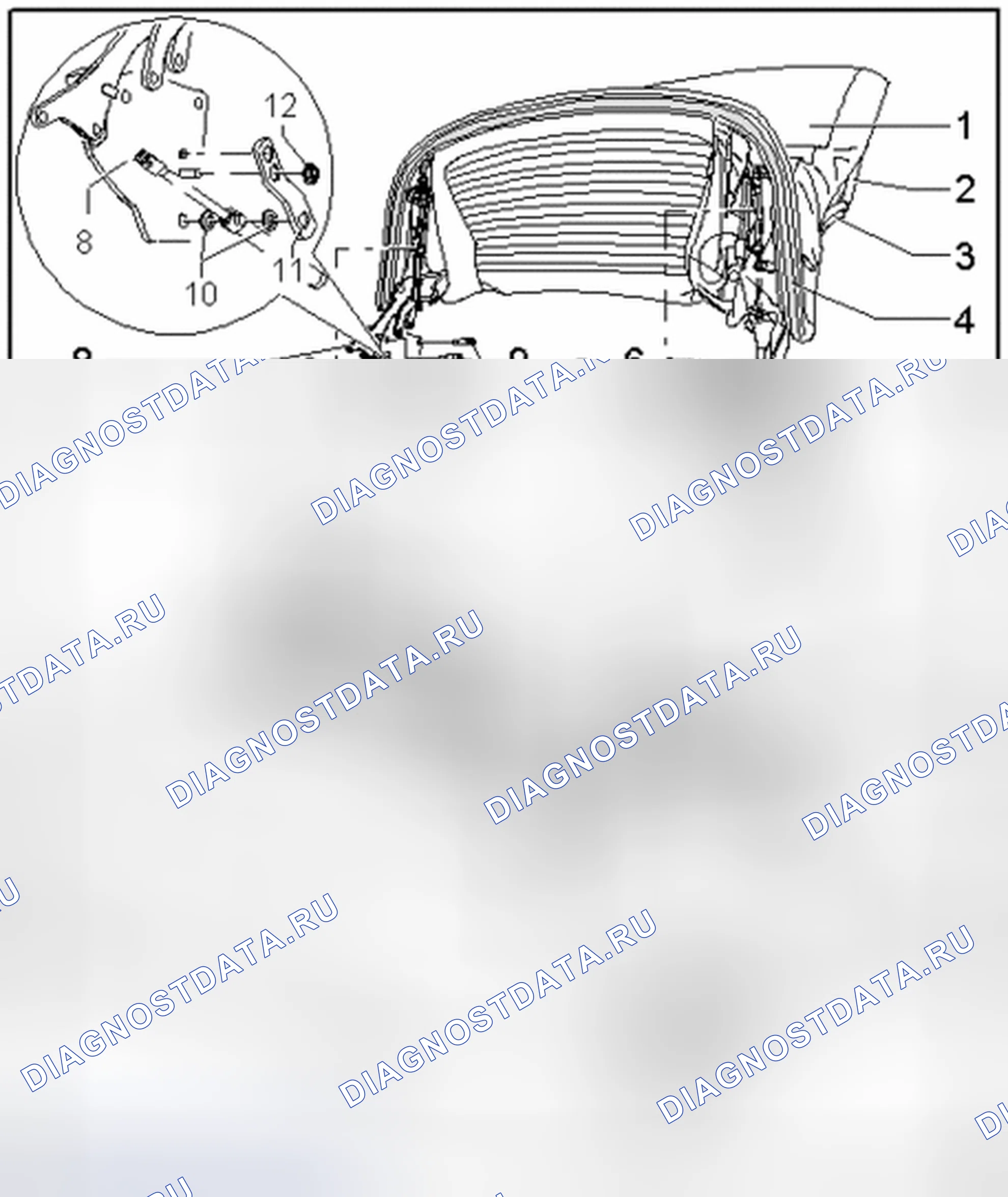 Рис. 418: складной верх - обзор сборки. Audi S4 B6