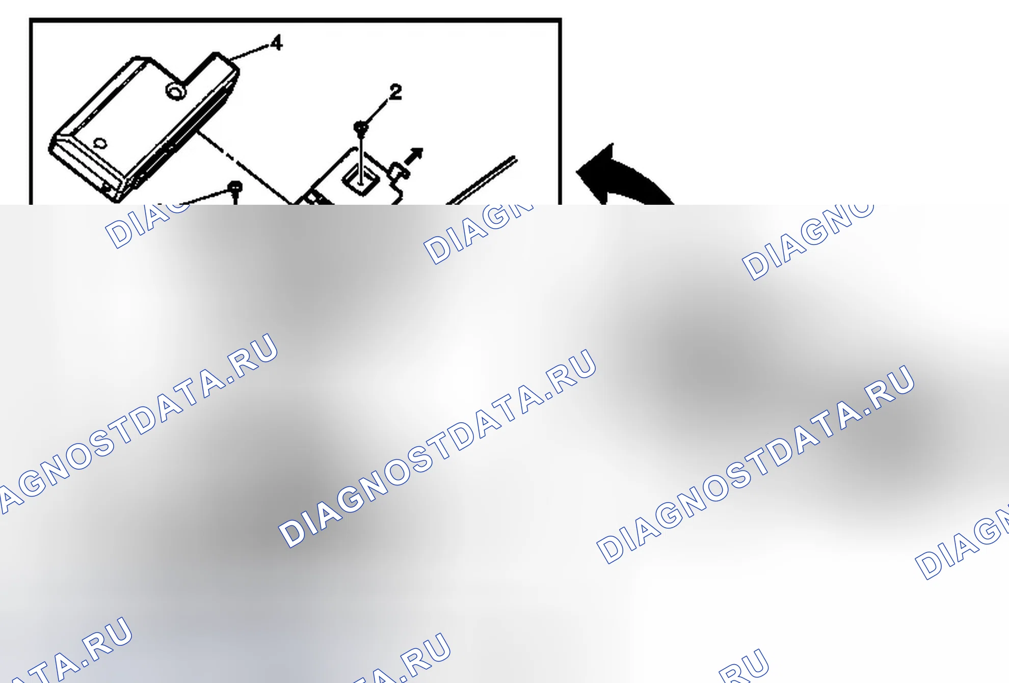 Рис. 29: Замена модуля приемопередатчика аудиосистемы (U42/C3U). Chevrolet Traverse I