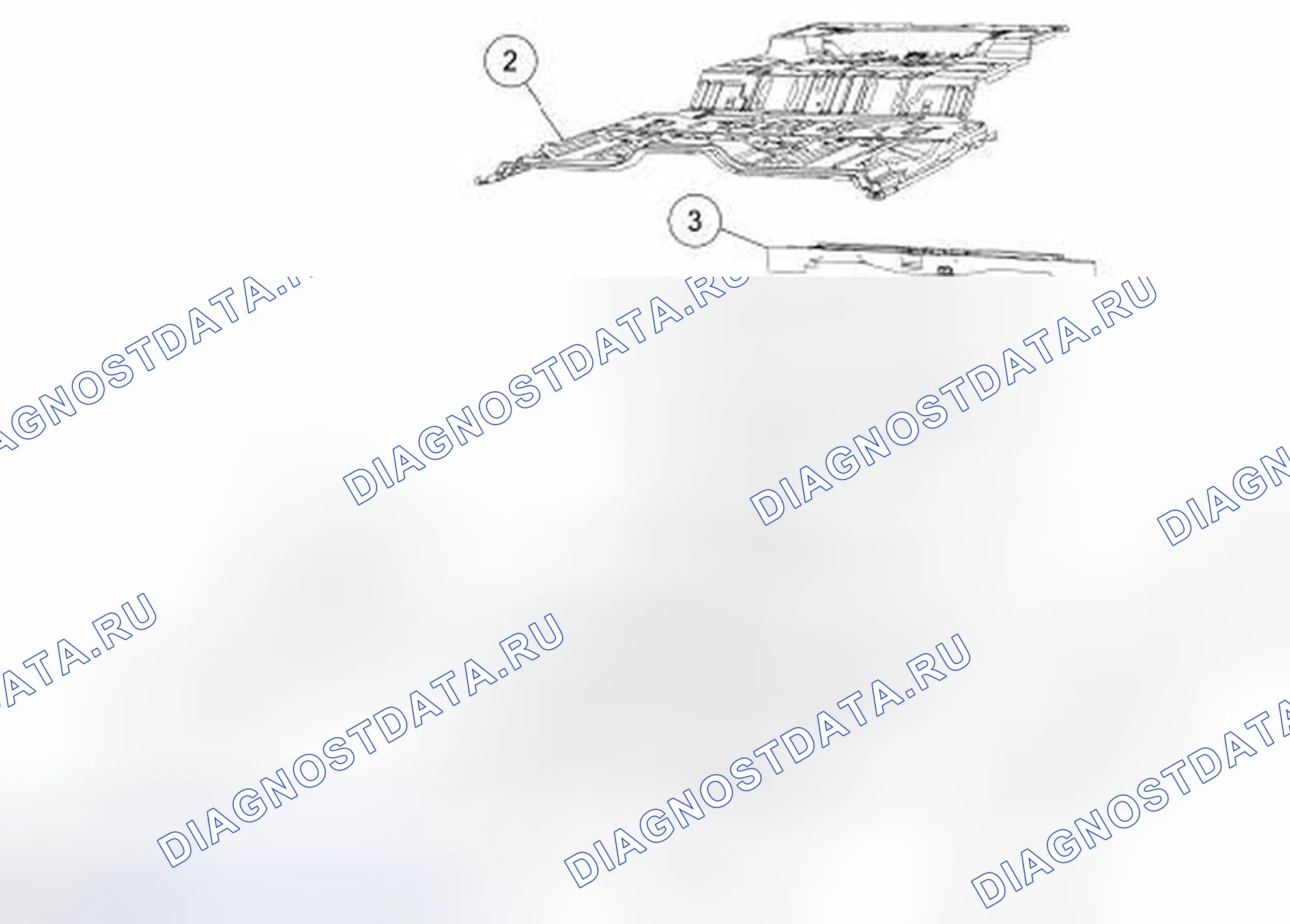 Рис. 127: Центр днища кузова и задний пол - удлиненная колесная база. Ford Expedition III