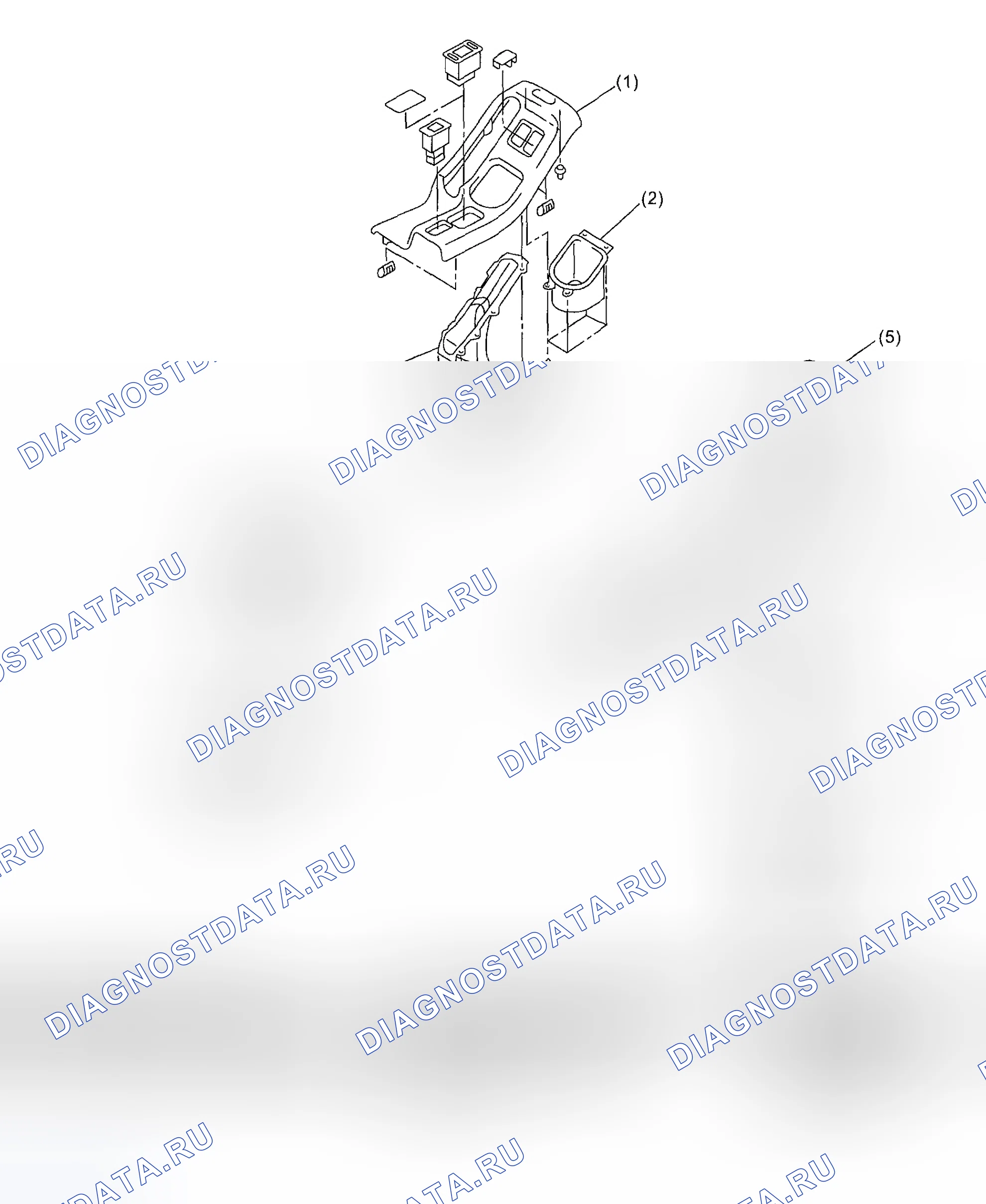Рис. 13: КОНСОЛЬНАЯ КОРОБКА. Subaru Impreza WRX GD/GG рестайлинг