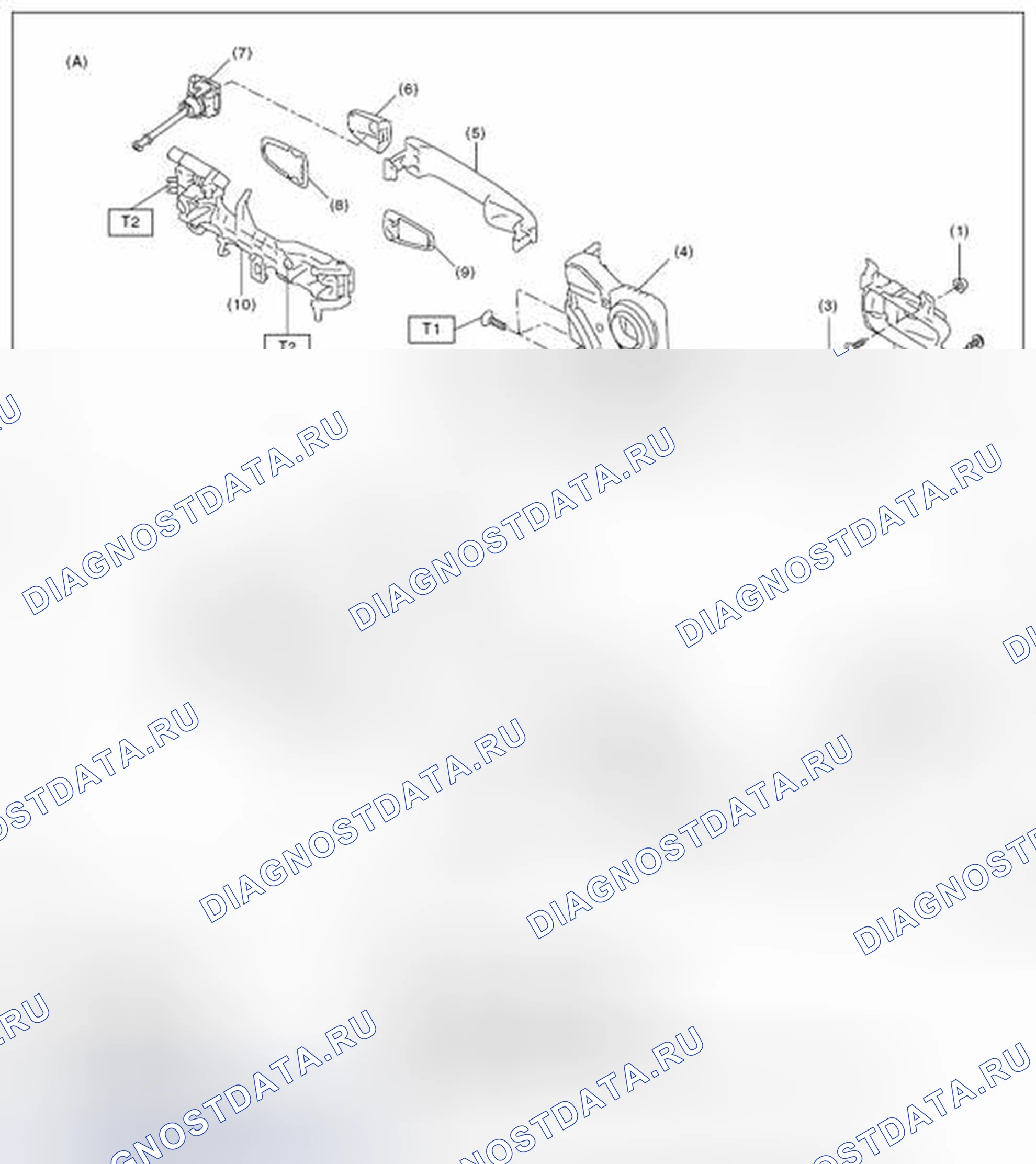 Рис. 59: ДВЕРНОЙ ЗАМОК В СБОРЕ. Subaru Forester SJ