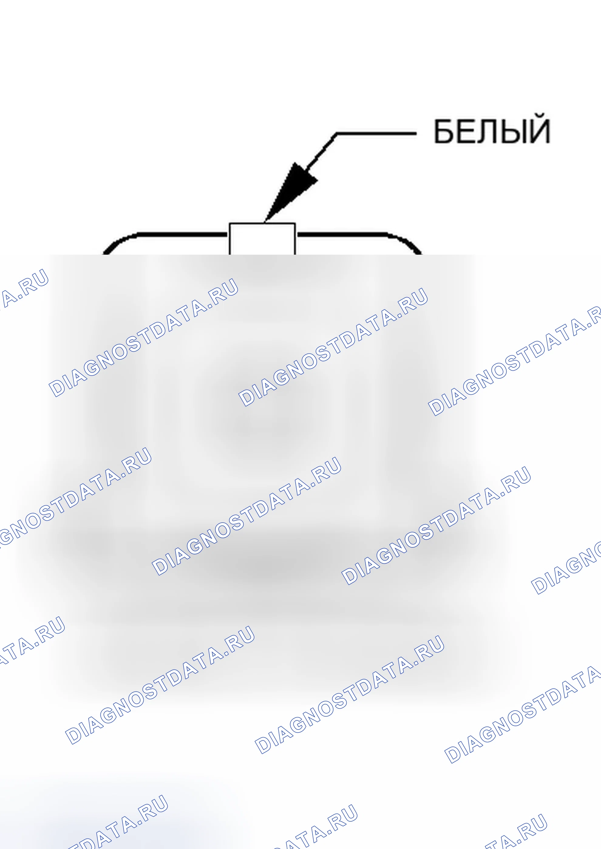 Рис. 12: Вид с торца разъема спутниковой антенны 2. Dodge Magnum I