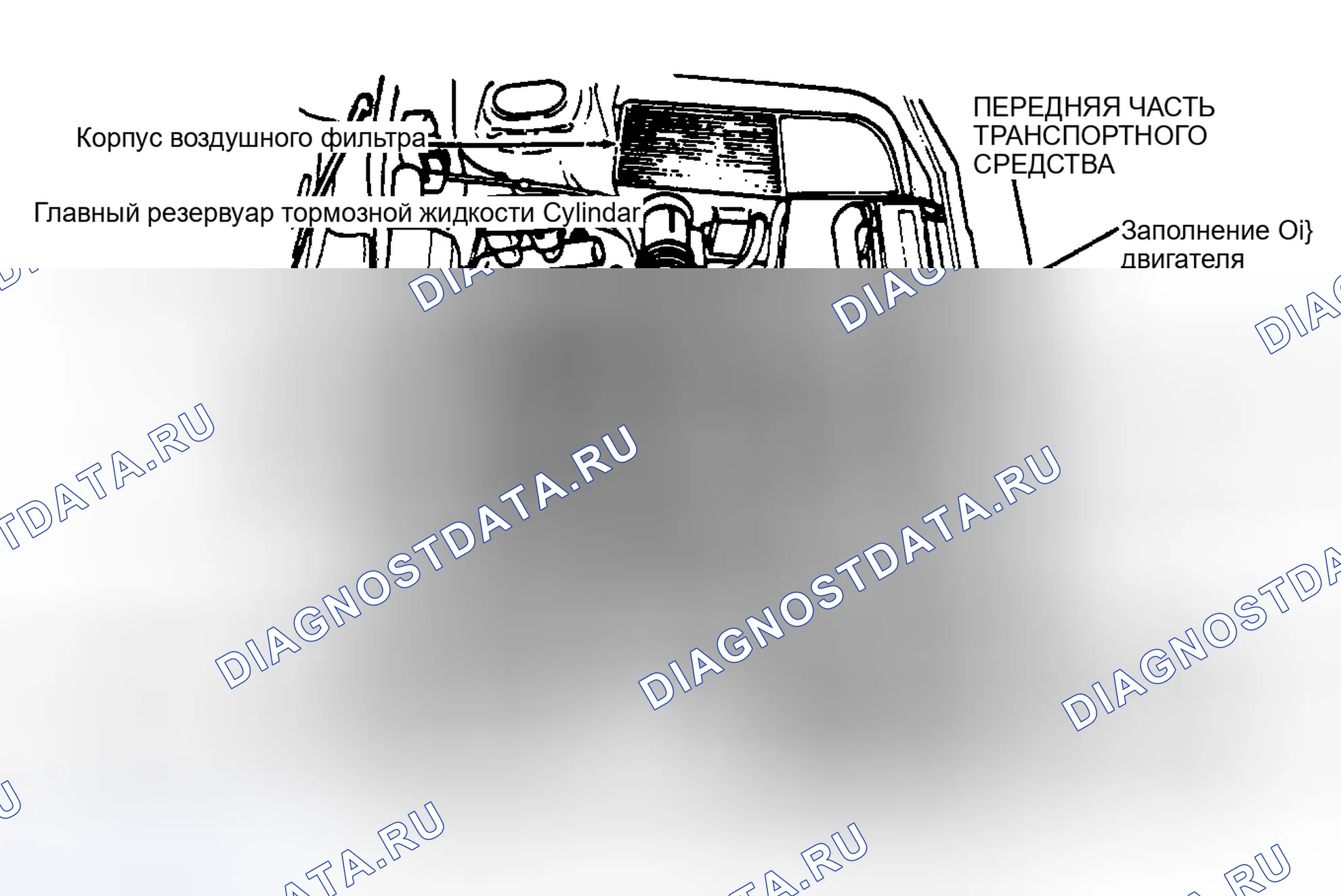 Рис. 12: РАСПОЛОЖЕНИЕ ТОЧЕК ОБСЛУЖИВАНИЯ. Hyundai Trajet I рестайлинг