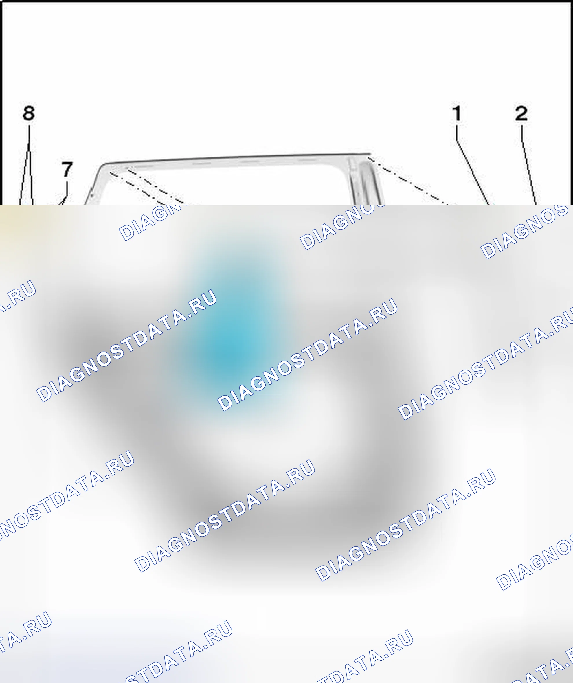Рис. 3: ОБЗОР ОКОННОЙ НАПРАВЛЯЮЩЕЙ В СБОРЕ. Volkswagen Jetta VI