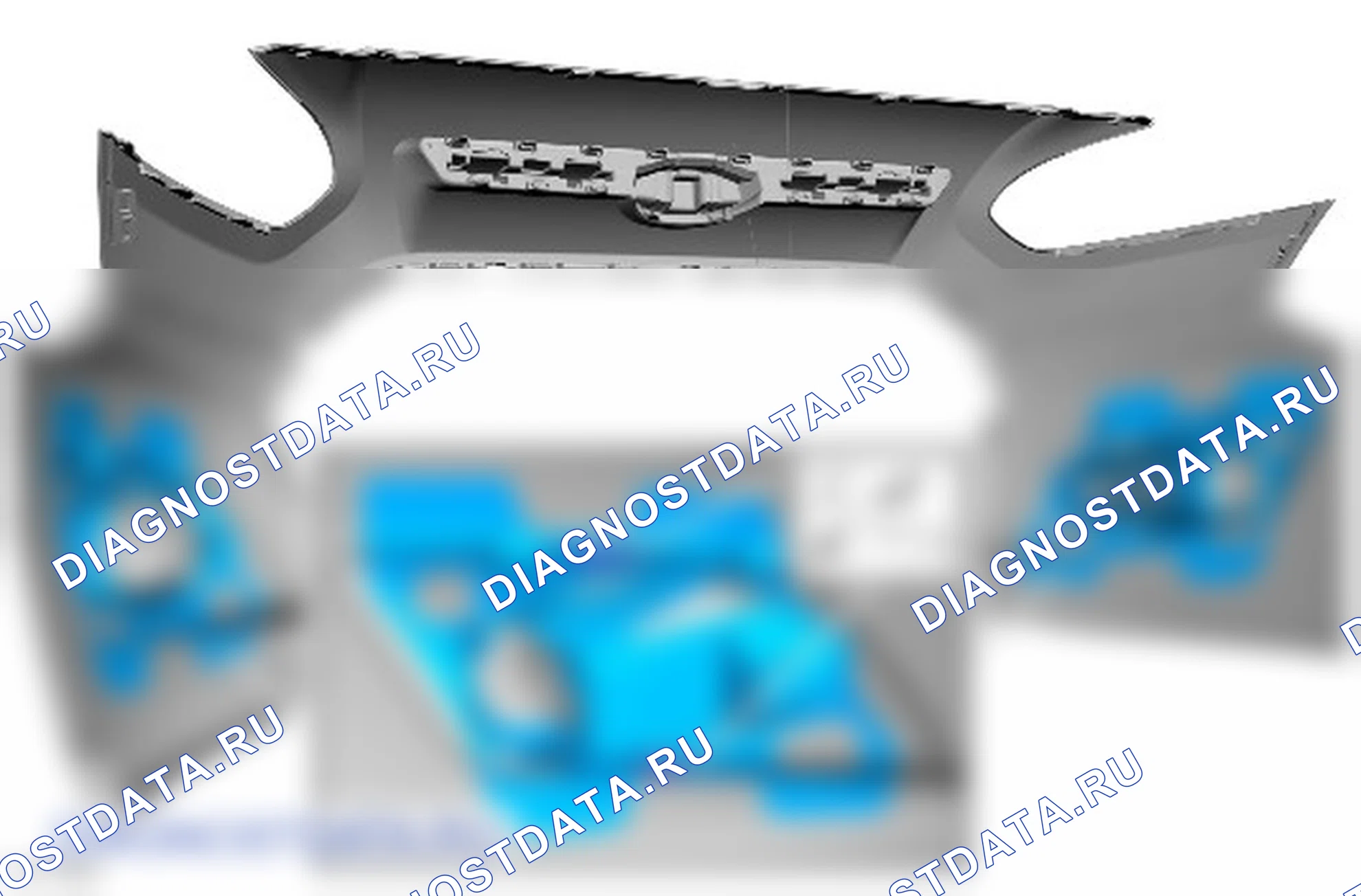 Разборка и сборка кожуха переднего бампера. Ford Transit Connect II